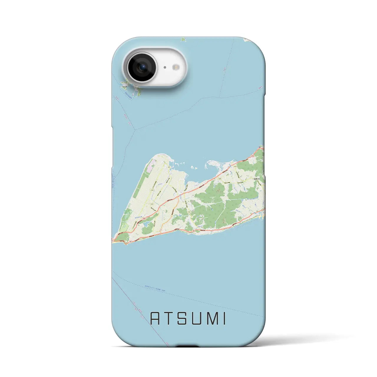 【渥美(愛知県)】地図柄iPhoneケース(バックカバータイプ)