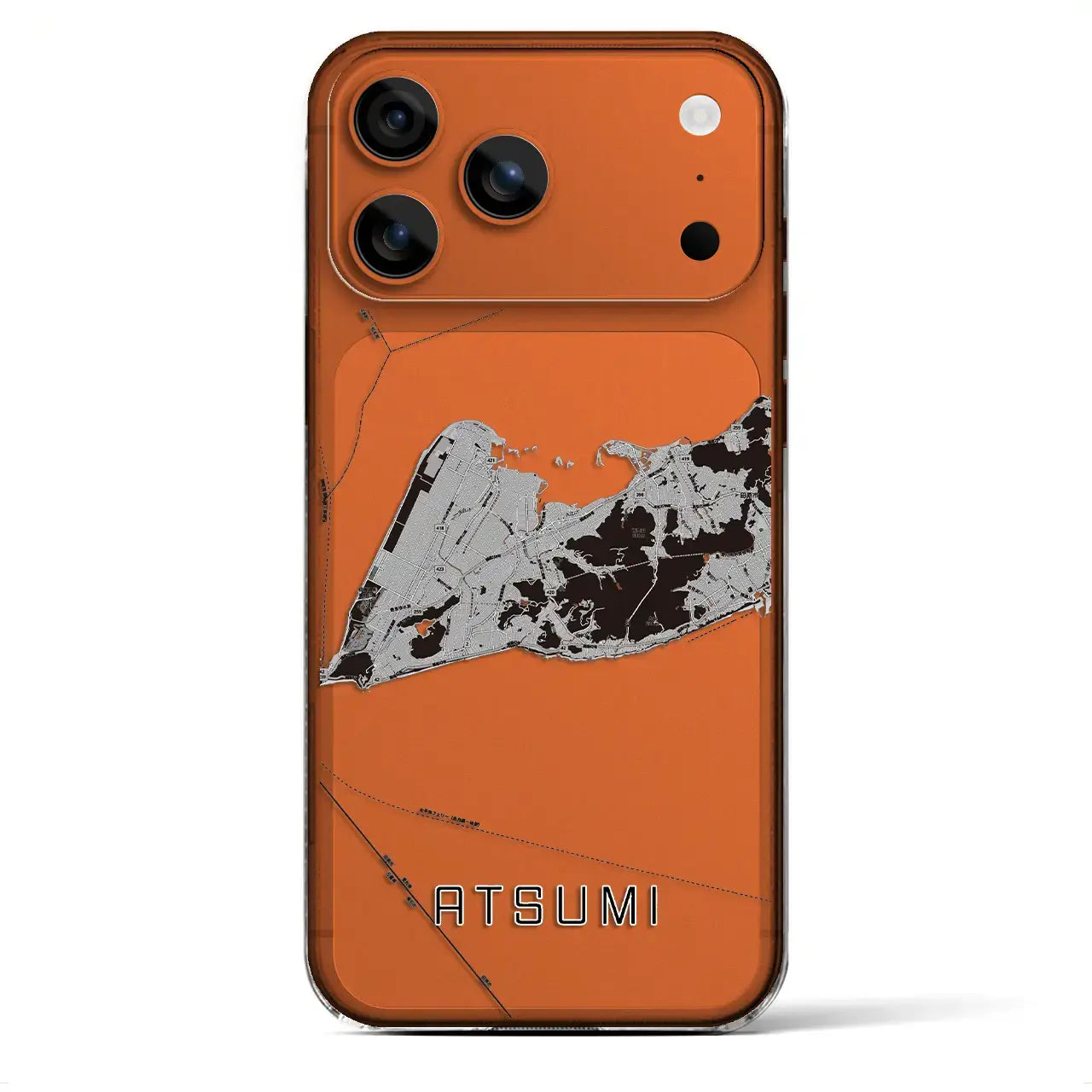 【渥美(愛知県)】地図柄iPhoneケース(クリアタイプ)