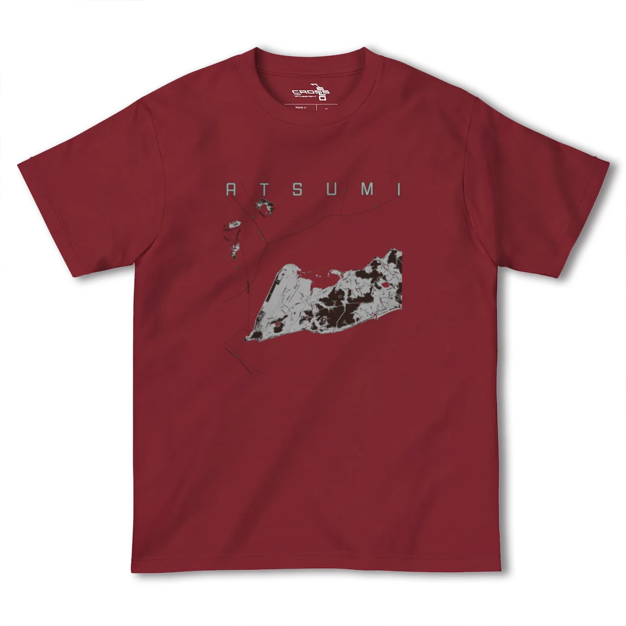 【渥美(愛知県)】地図柄ヘビーウェイトTシャツ