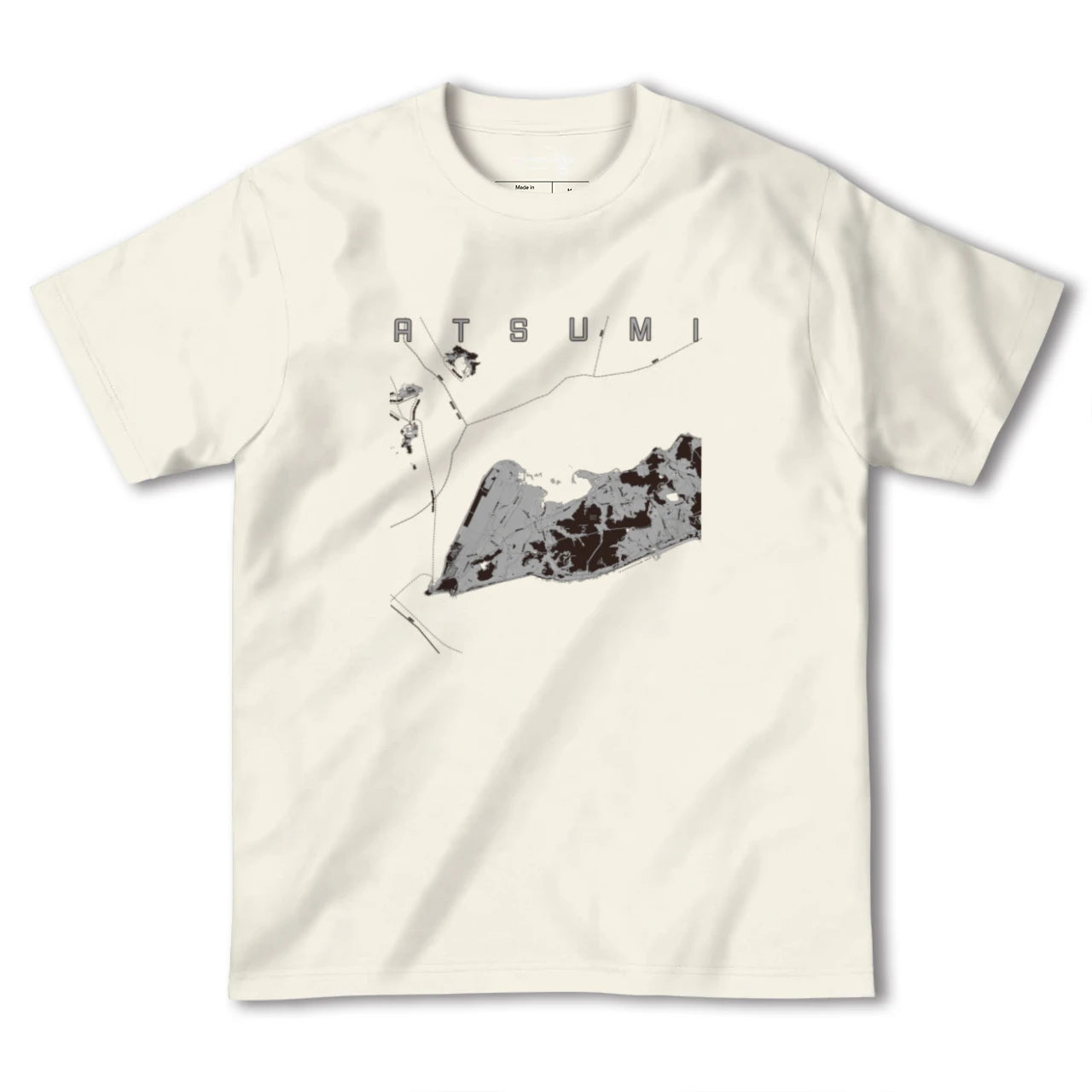 【渥美(愛知県)】地図柄ヘビーウェイトTシャツ