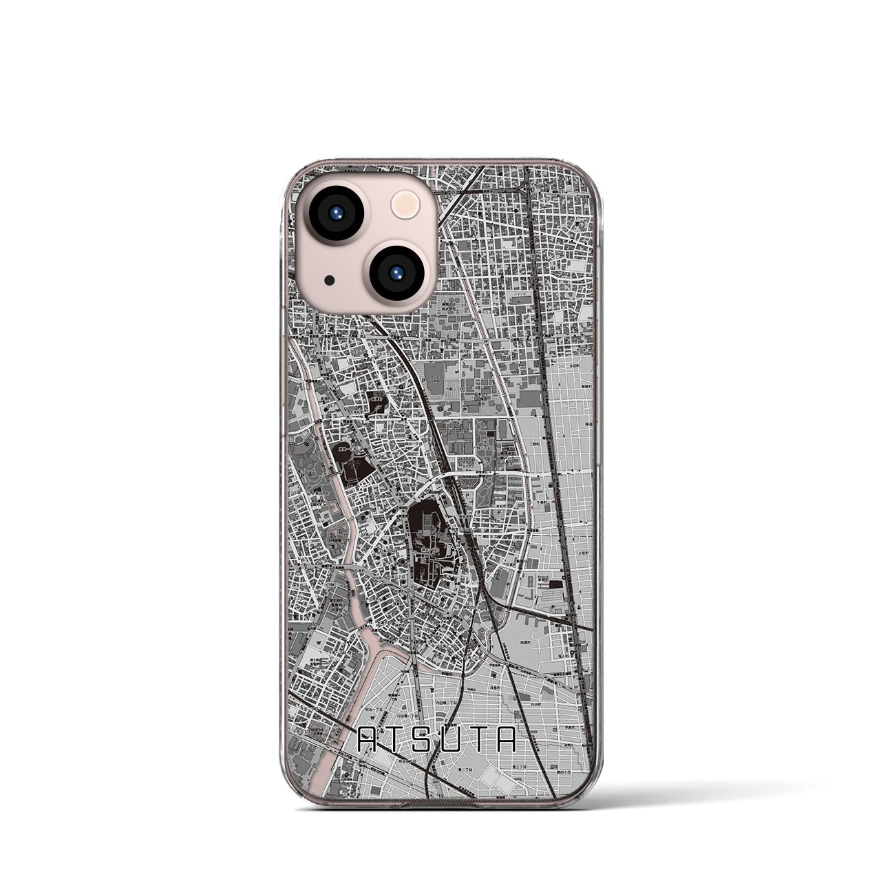 【熱田(愛知県)】地図柄iPhoneケース(クリアタイプ)