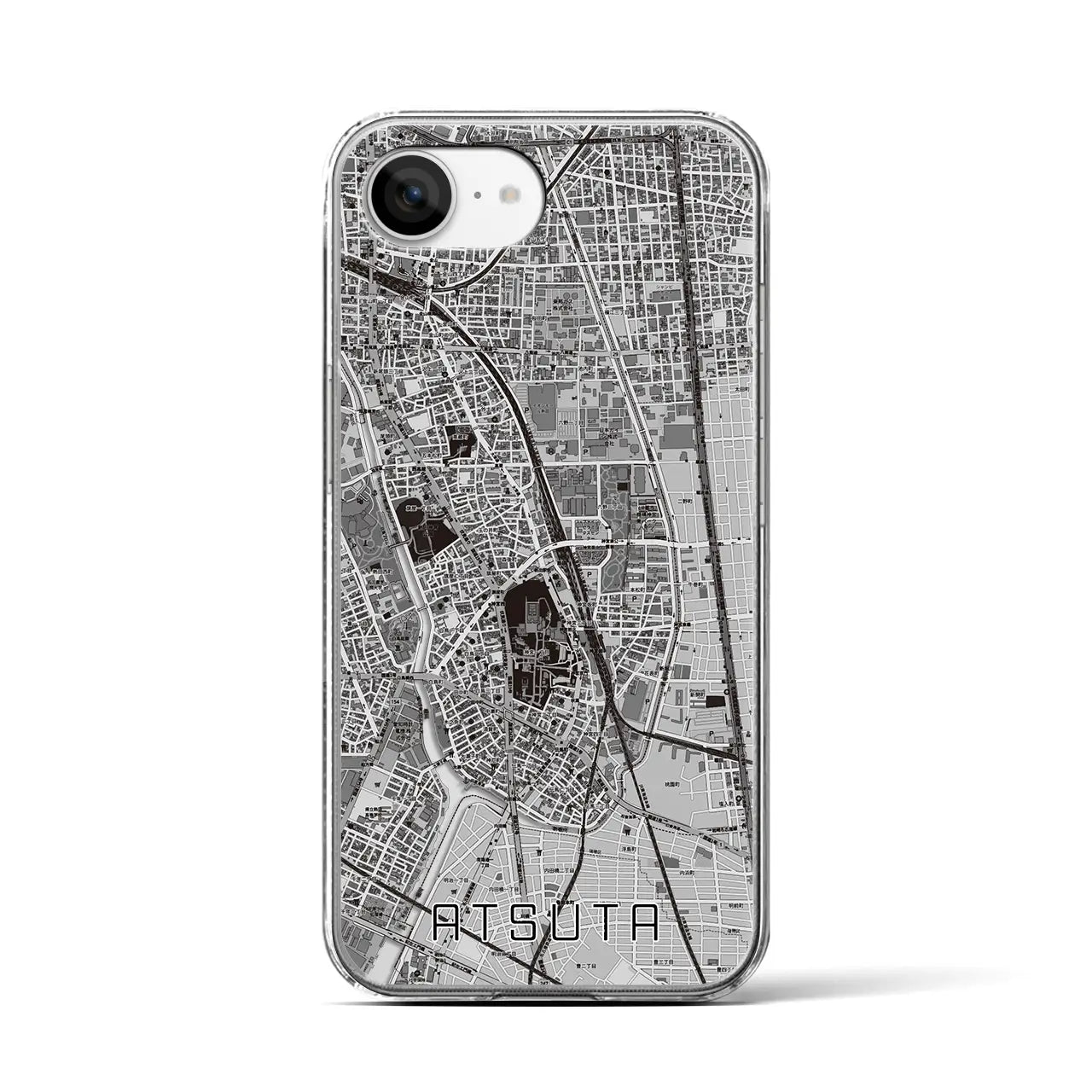 【熱田(愛知県)】地図柄iPhoneケース(クリアタイプ)