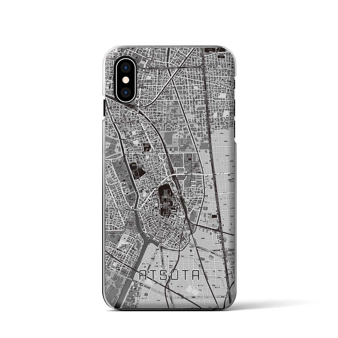 【熱田(愛知県)】地図柄iPhoneケース(クリアタイプ)