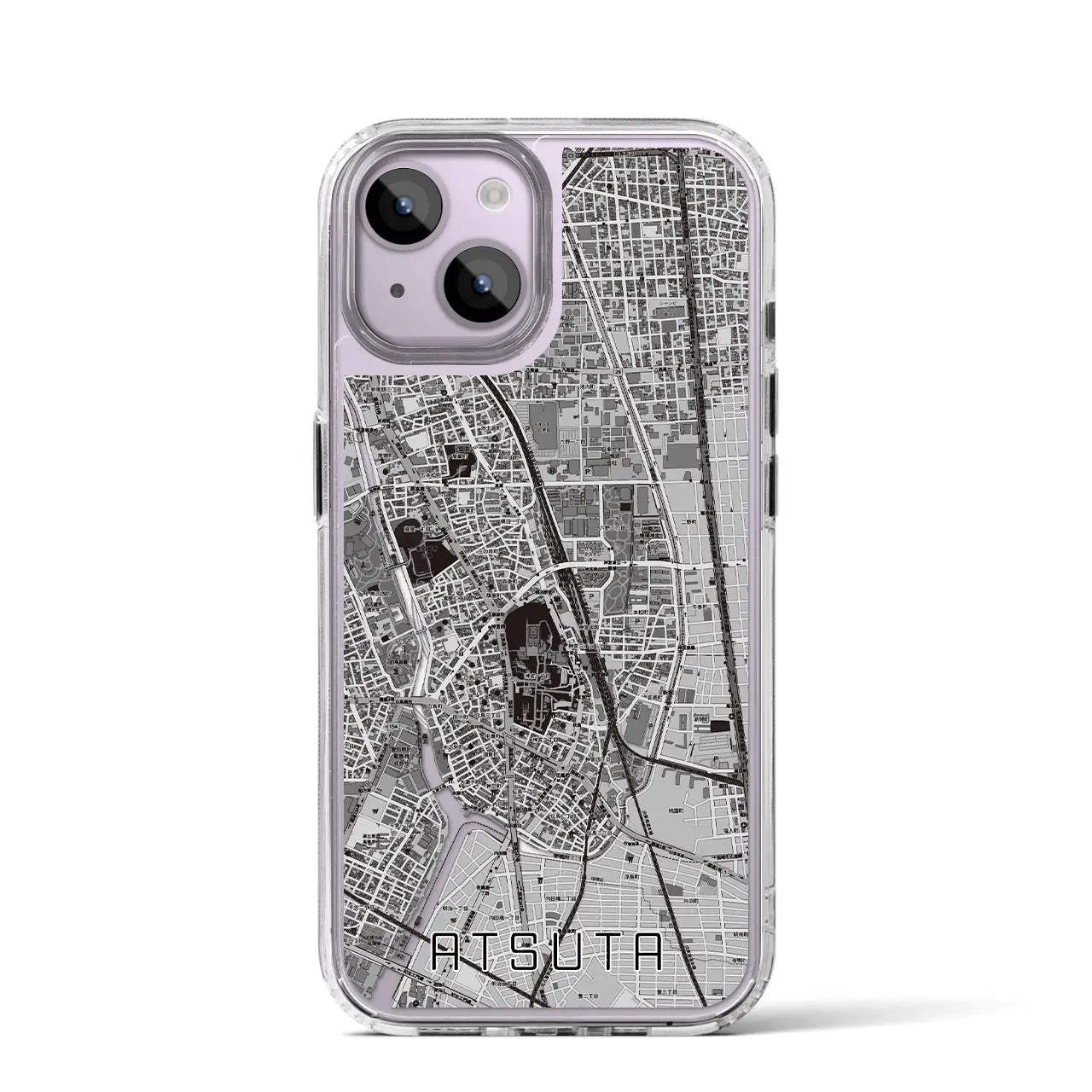 【熱田(愛知県)】地図柄iPhoneケース(MagSafeタイプ)