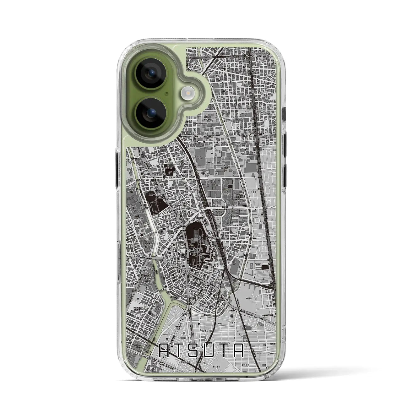 【熱田(愛知県)】地図柄iPhoneケース(MagSafeタイプ)