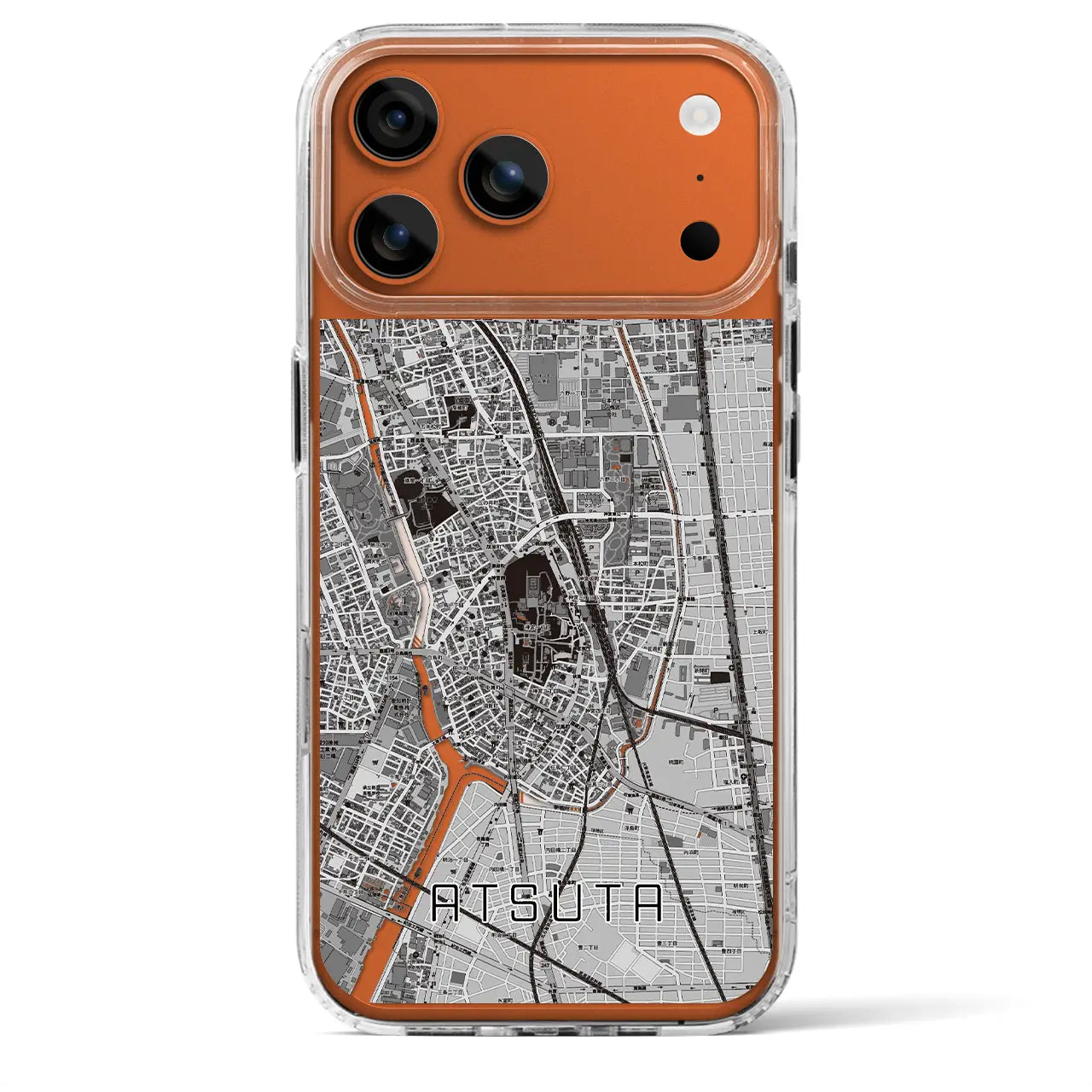 【熱田(愛知県)】地図柄iPhoneケース(MagSafeタイプ)