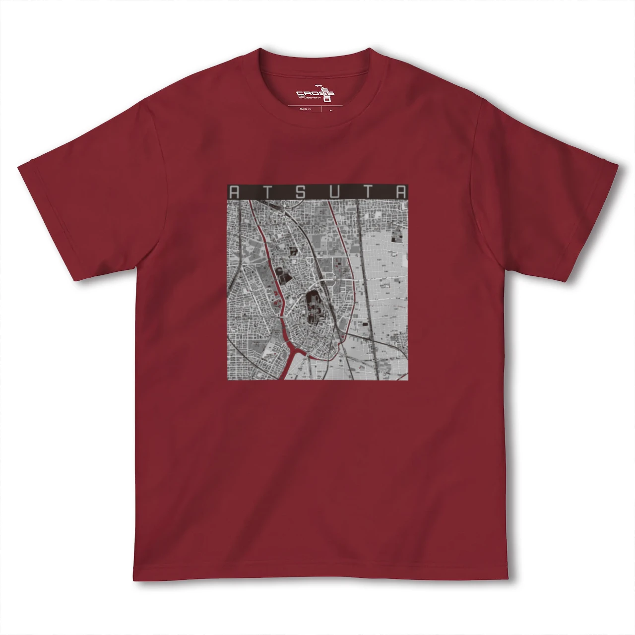 【熱田(愛知県)】地図柄ヘビーウェイトTシャツ