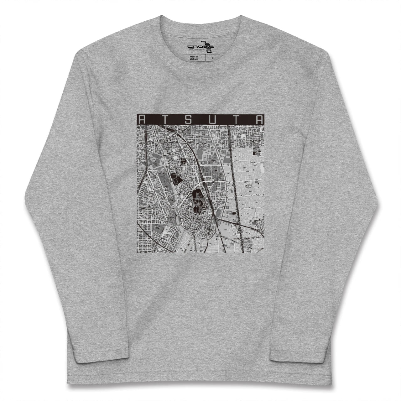 【熱田(愛知県)】地図柄ロングスリーブTシャツ