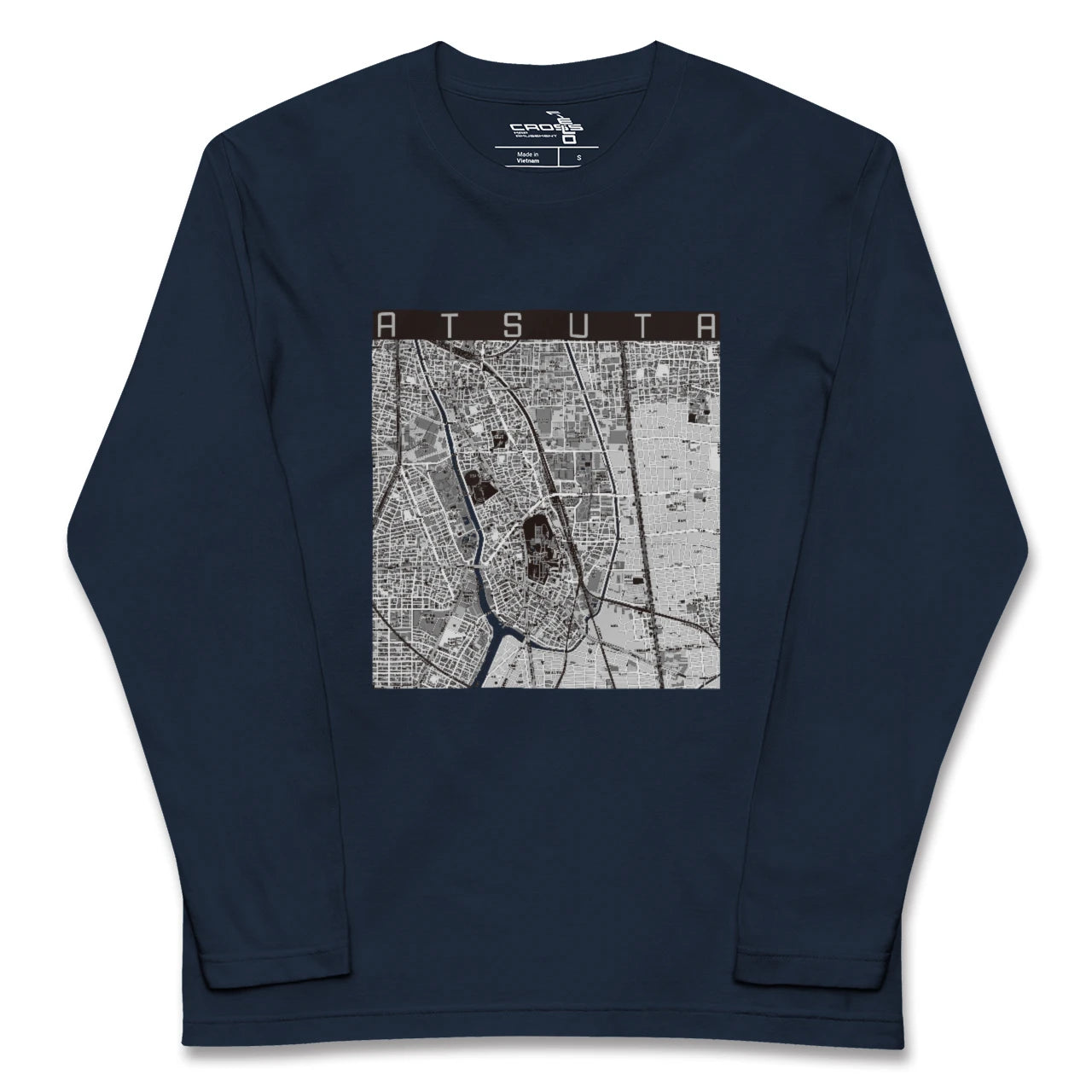 【熱田(愛知県)】地図柄ロングスリーブTシャツ