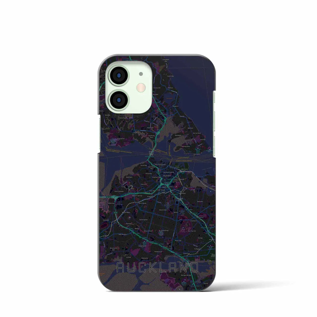【オークランド(ニュージーランド)】地図柄iPhoneケース(バックカバータイプ)