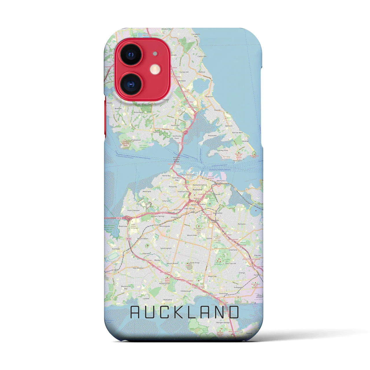 【オークランド(ニュージーランド)】地図柄iPhoneケース(バックカバータイプ)