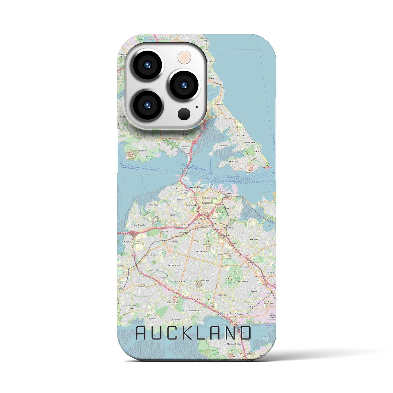 【オークランド(ニュージーランド)】地図柄iPhoneケース(バックカバータイプ)