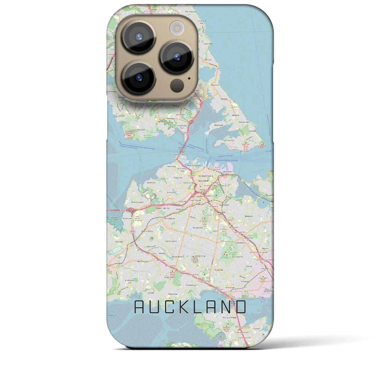【オークランド(ニュージーランド)】地図柄iPhoneケース(バックカバータイプ)
