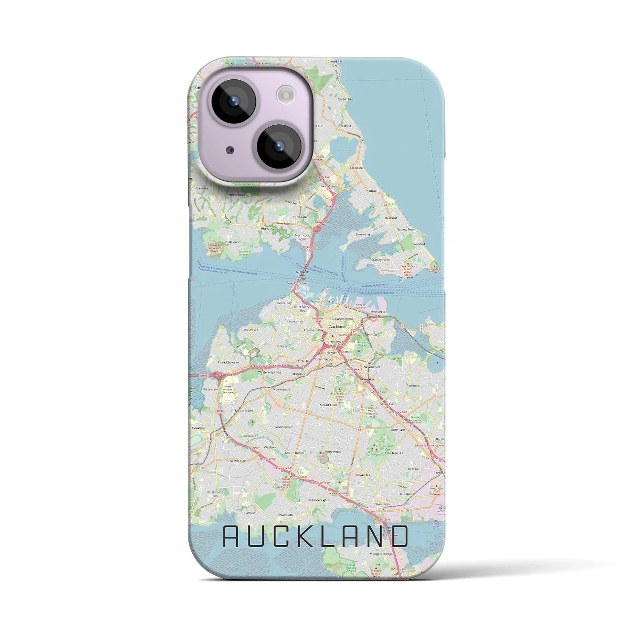 【オークランド(ニュージーランド)】地図柄iPhoneケース(バックカバータイプ)