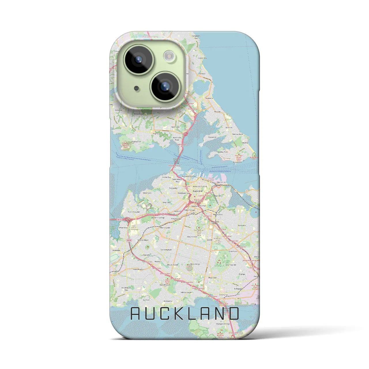 【オークランド(ニュージーランド)】地図柄iPhoneケース(バックカバータイプ)