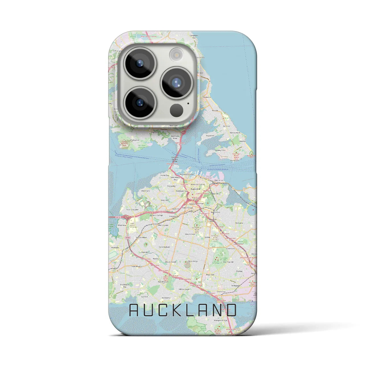 【オークランド(ニュージーランド)】地図柄iPhoneケース(バックカバータイプ)