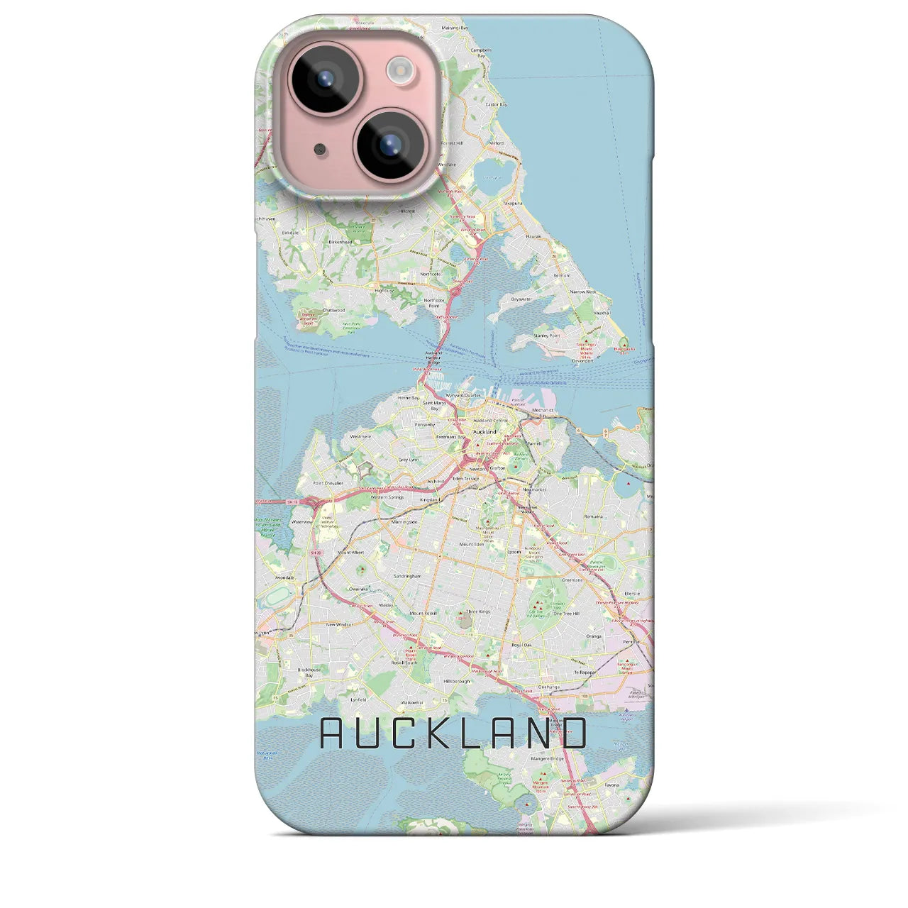 【オークランド(ニュージーランド)】地図柄iPhoneケース(バックカバータイプ)