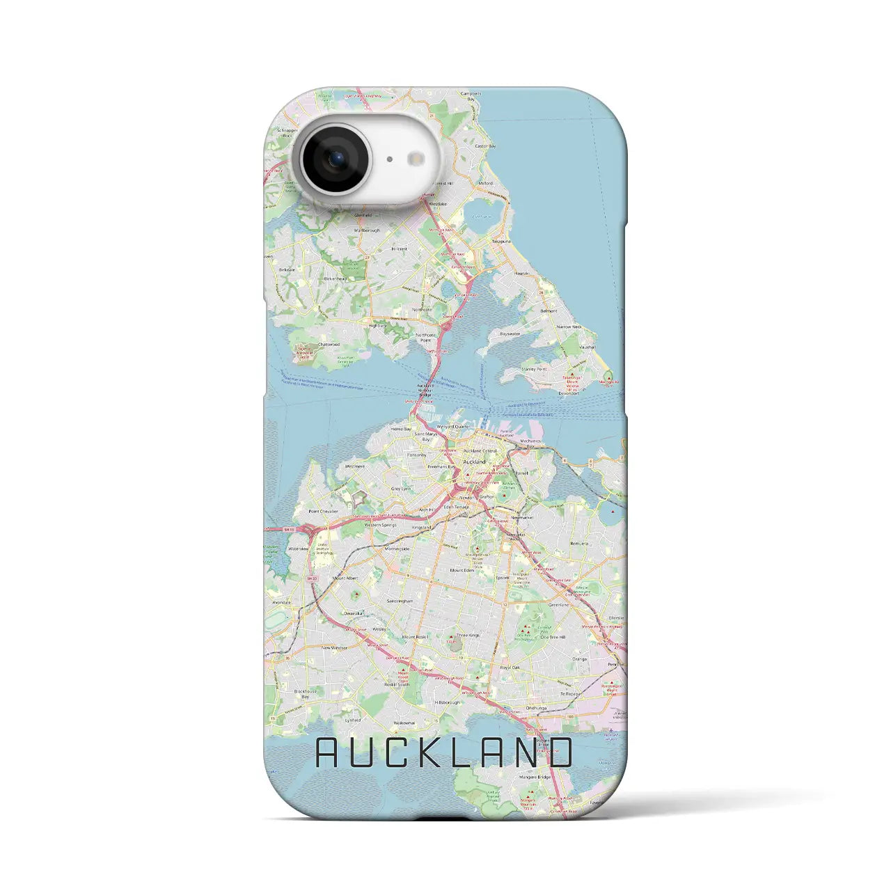 【オークランド(ニュージーランド)】地図柄iPhoneケース(バックカバータイプ)