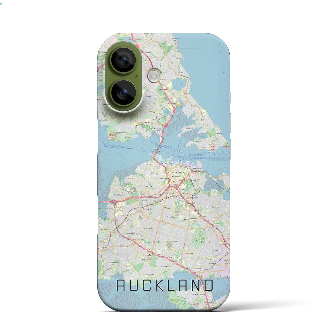 【オークランド(ニュージーランド)】地図柄iPhoneケース(バックカバータイプ)ナチュラル・iPhone 17 Pro Max 用