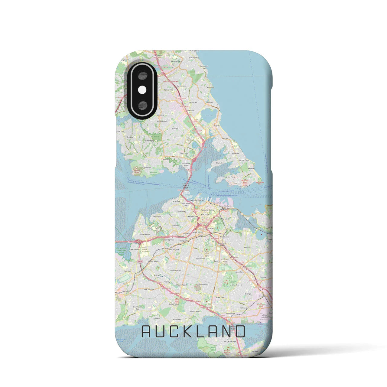 【オークランド(ニュージーランド)】地図柄iPhoneケース(バックカバータイプ)
