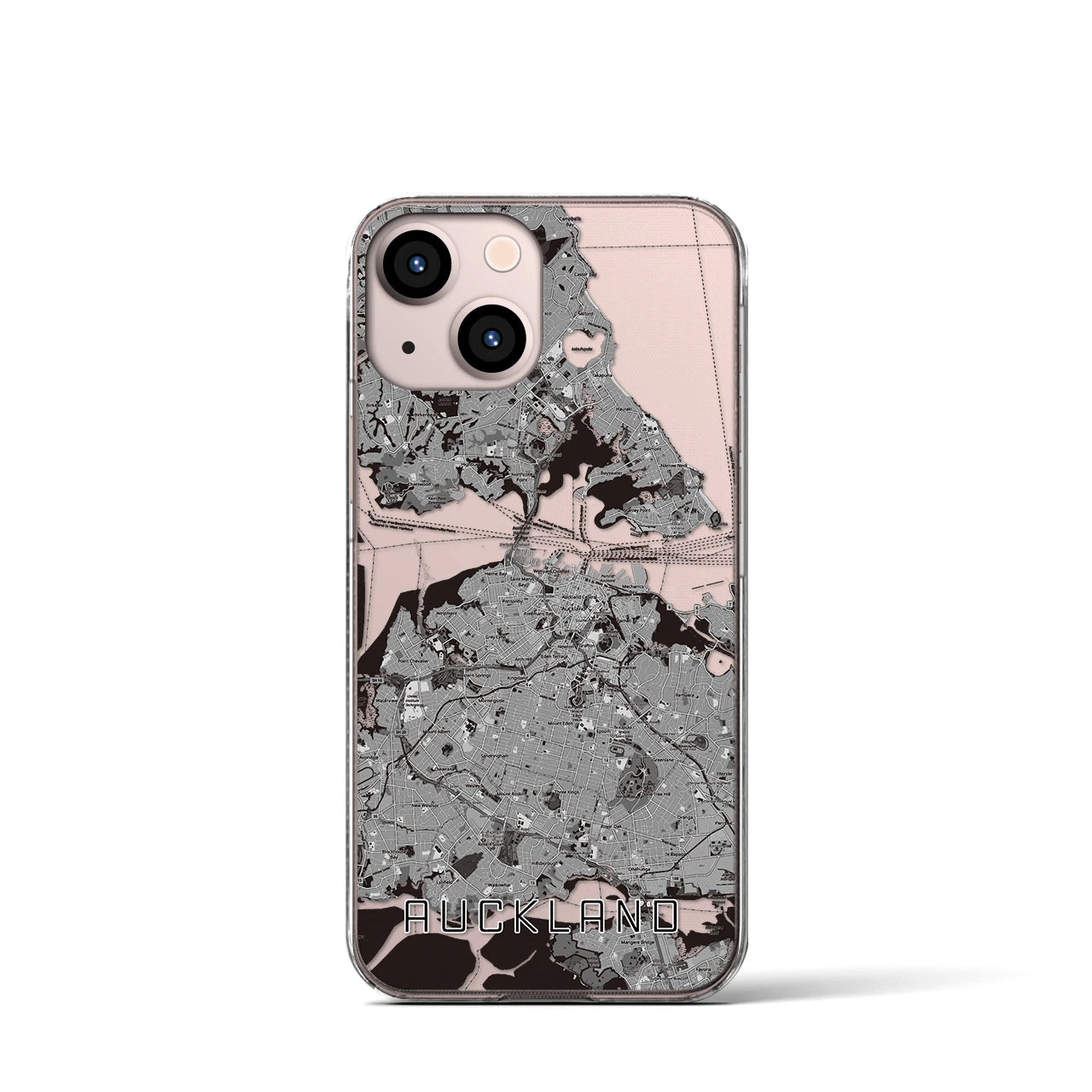 【オークランド(ニュージーランド)】地図柄iPhoneケース(クリアタイプ)