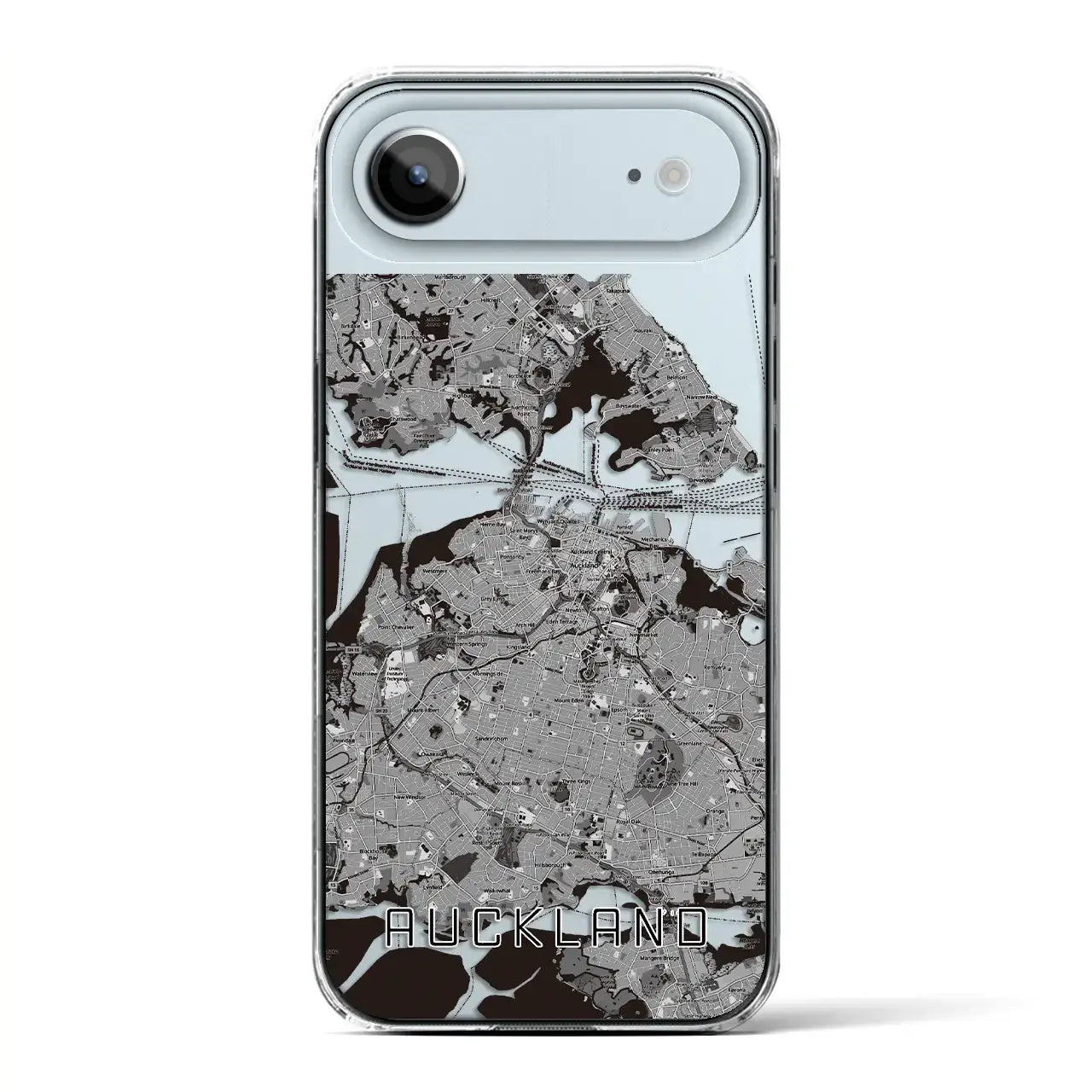 【オークランド(ニュージーランド)】地図柄iPhoneケース(クリアタイプ)