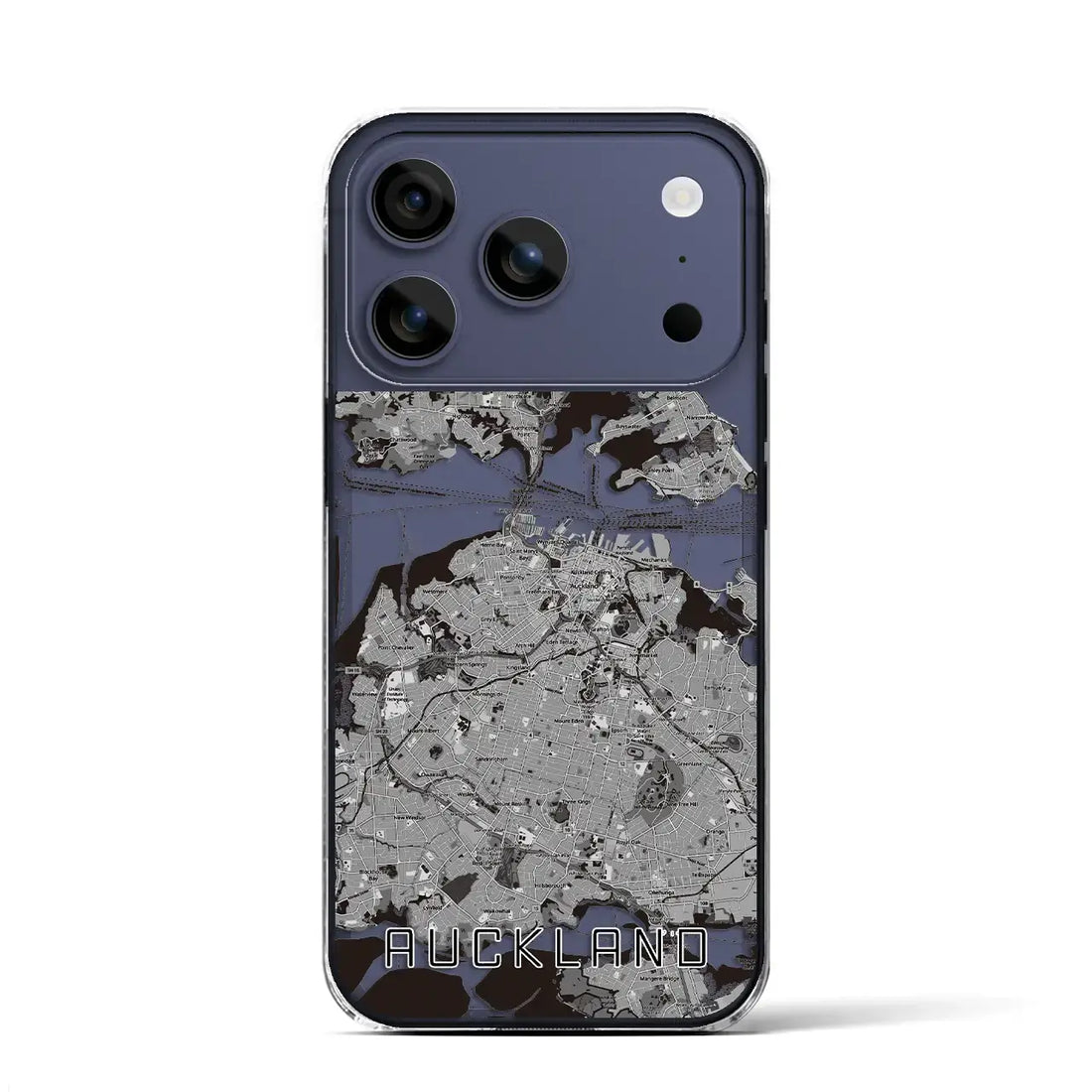 【オークランド(ニュージーランド)】地図柄iPhoneケース(クリアタイプ)