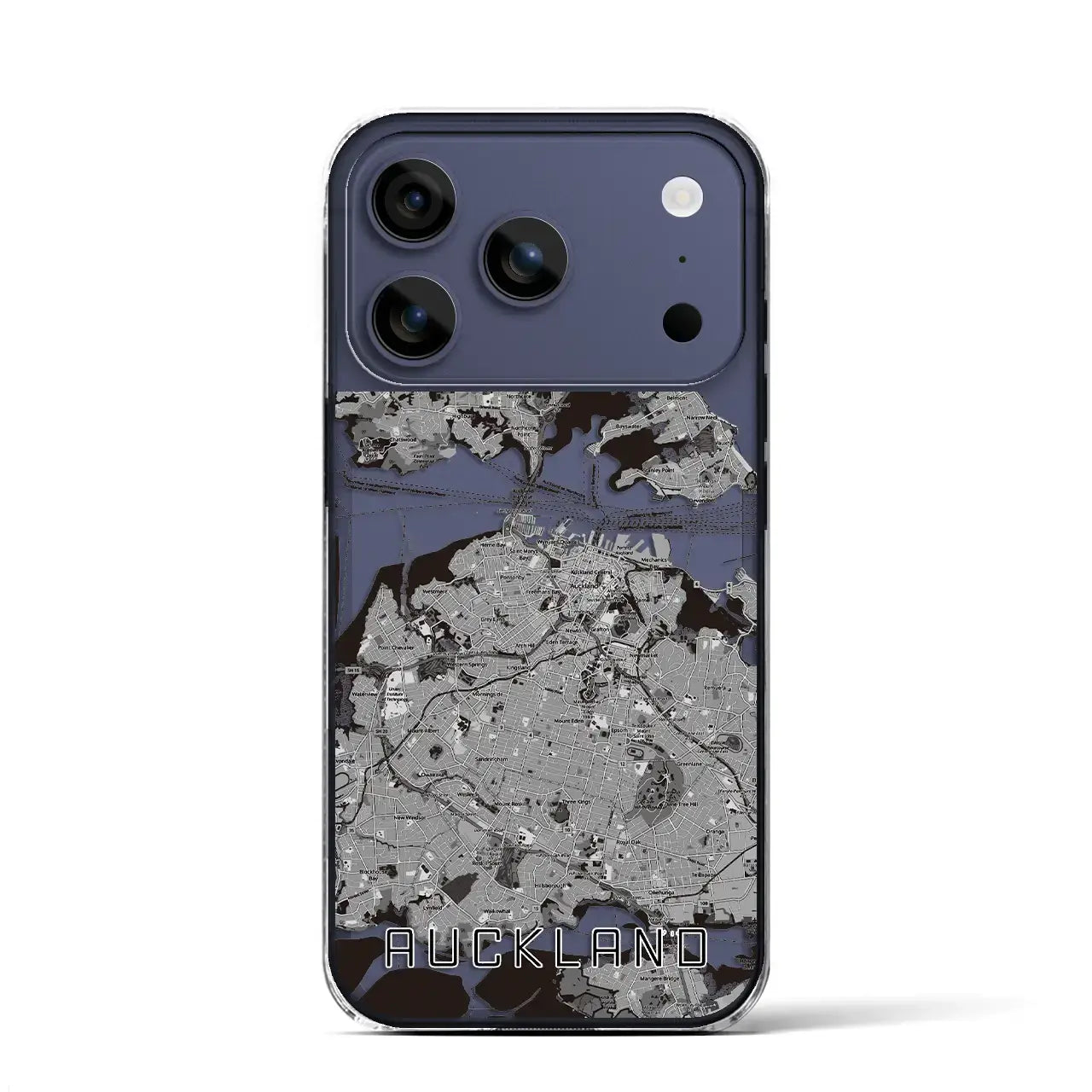 【オークランド(ニュージーランド)】地図柄iPhoneケース(クリアタイプ)