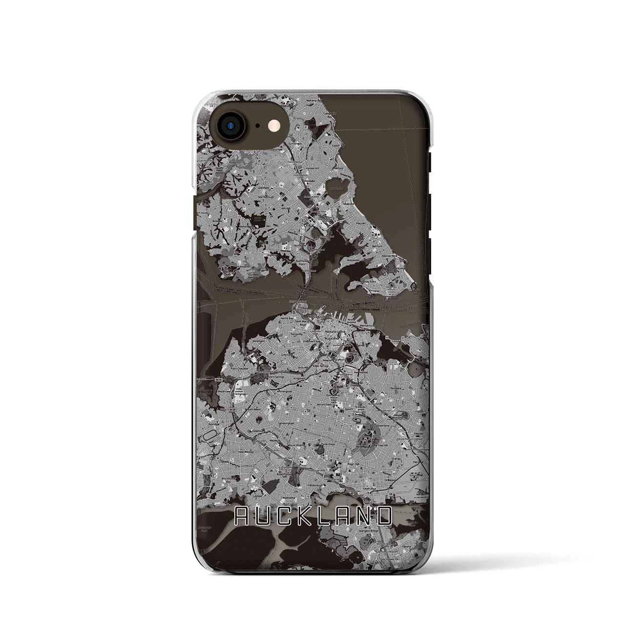 【オークランド(ニュージーランド)】地図柄iPhoneケース(クリアタイプ)