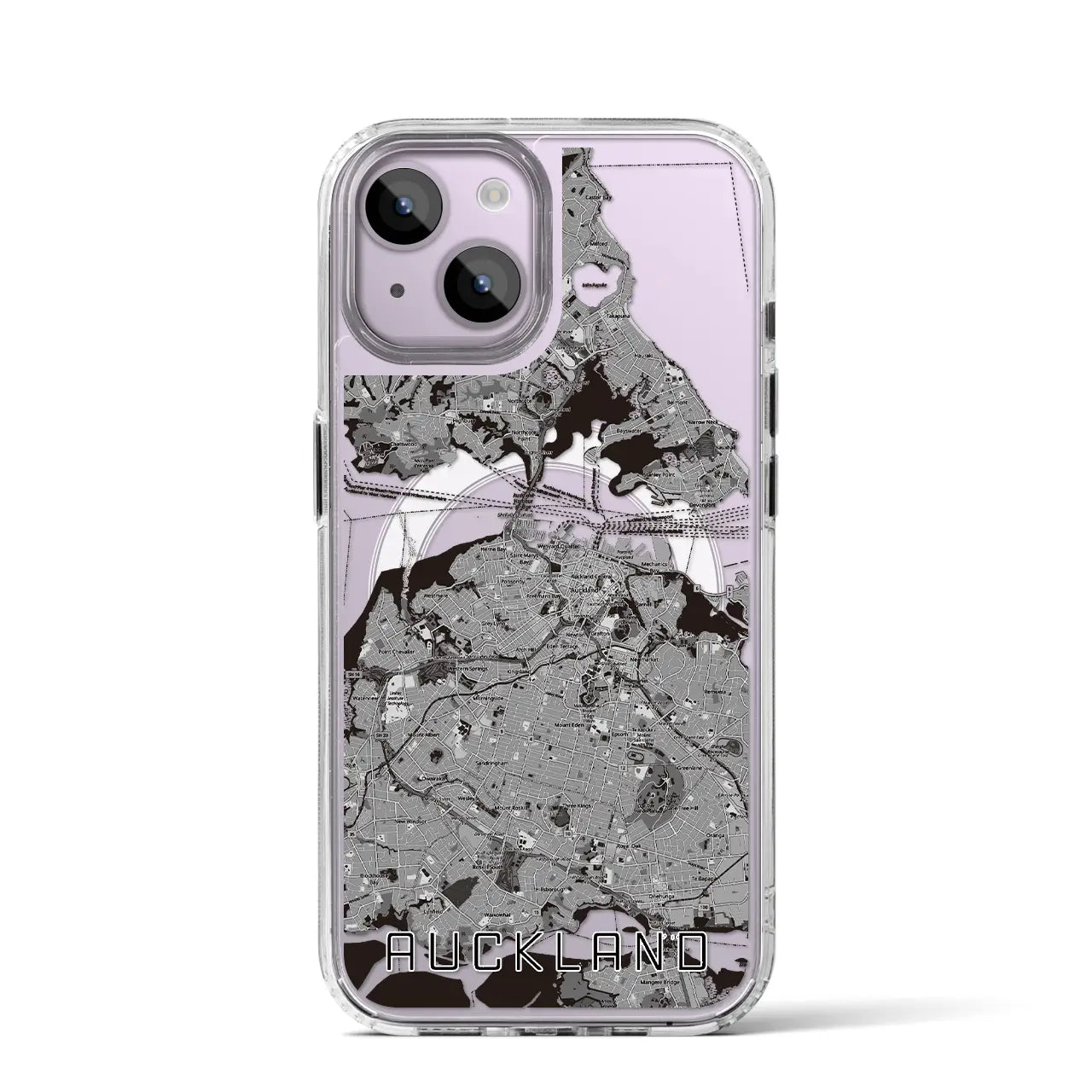 【オークランド(ニュージーランド)】地図柄iPhoneケース(MagSafeタイプ)