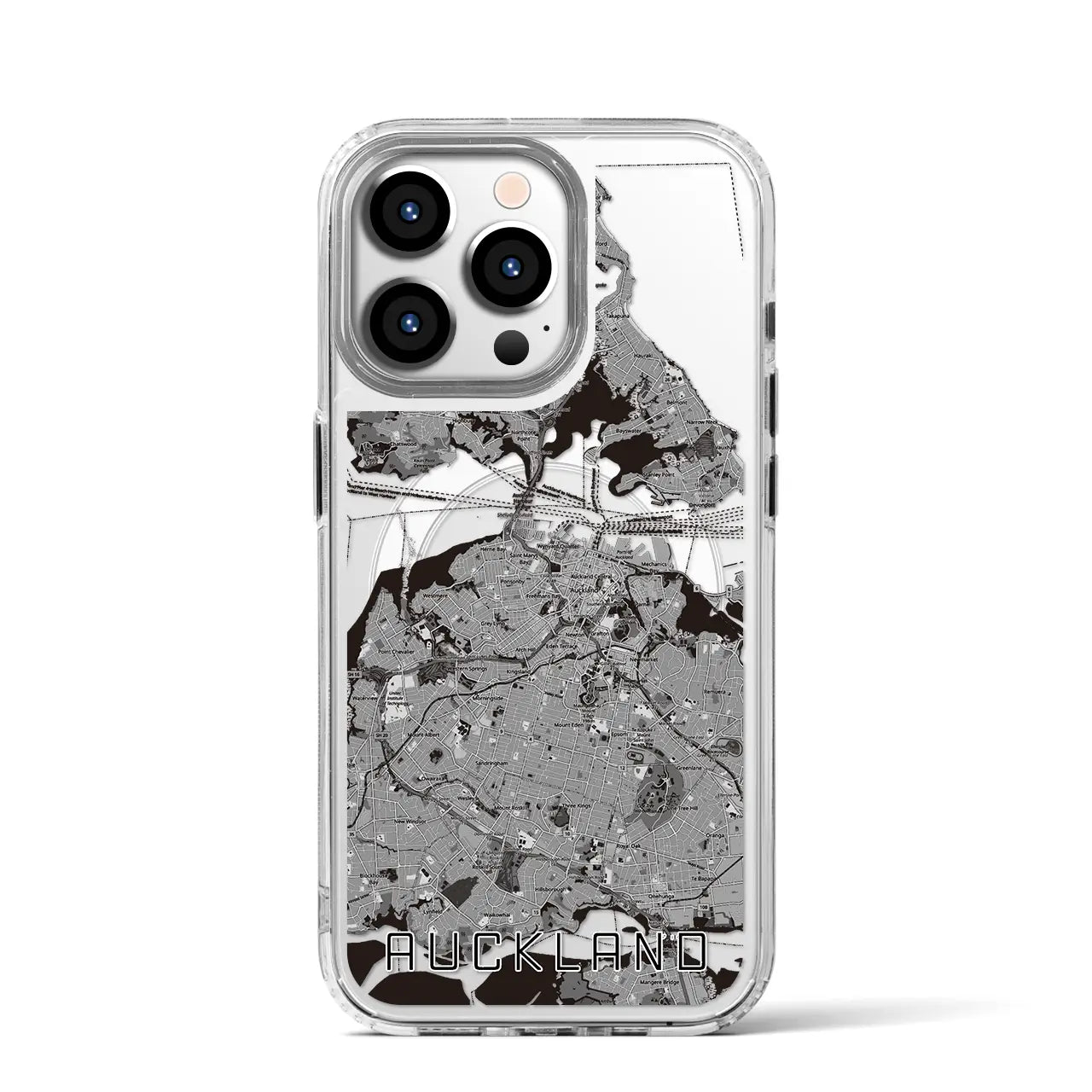 【オークランド(ニュージーランド)】地図柄iPhoneケース(MagSafeタイプ)