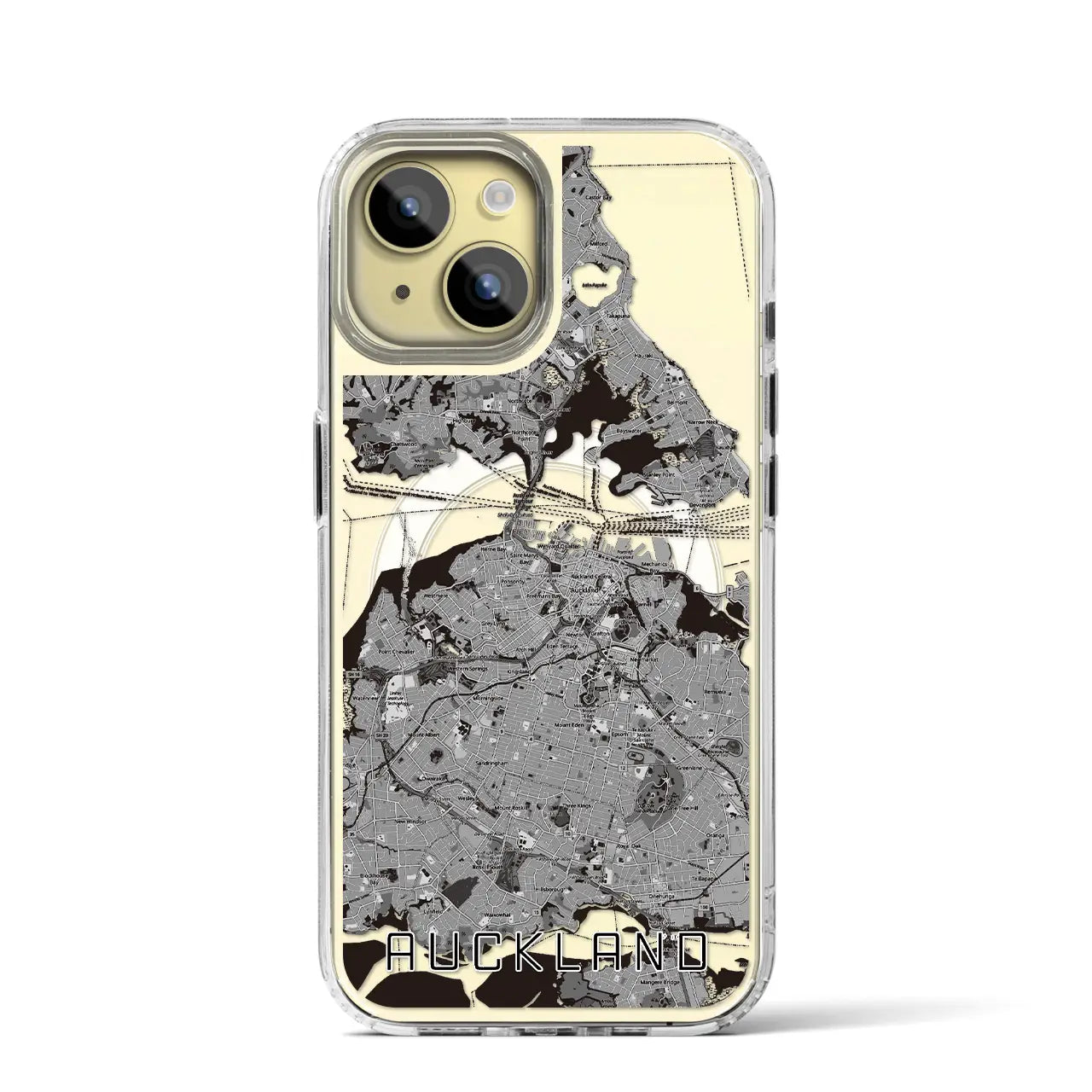 【オークランド(ニュージーランド)】地図柄iPhoneケース(MagSafeタイプ)