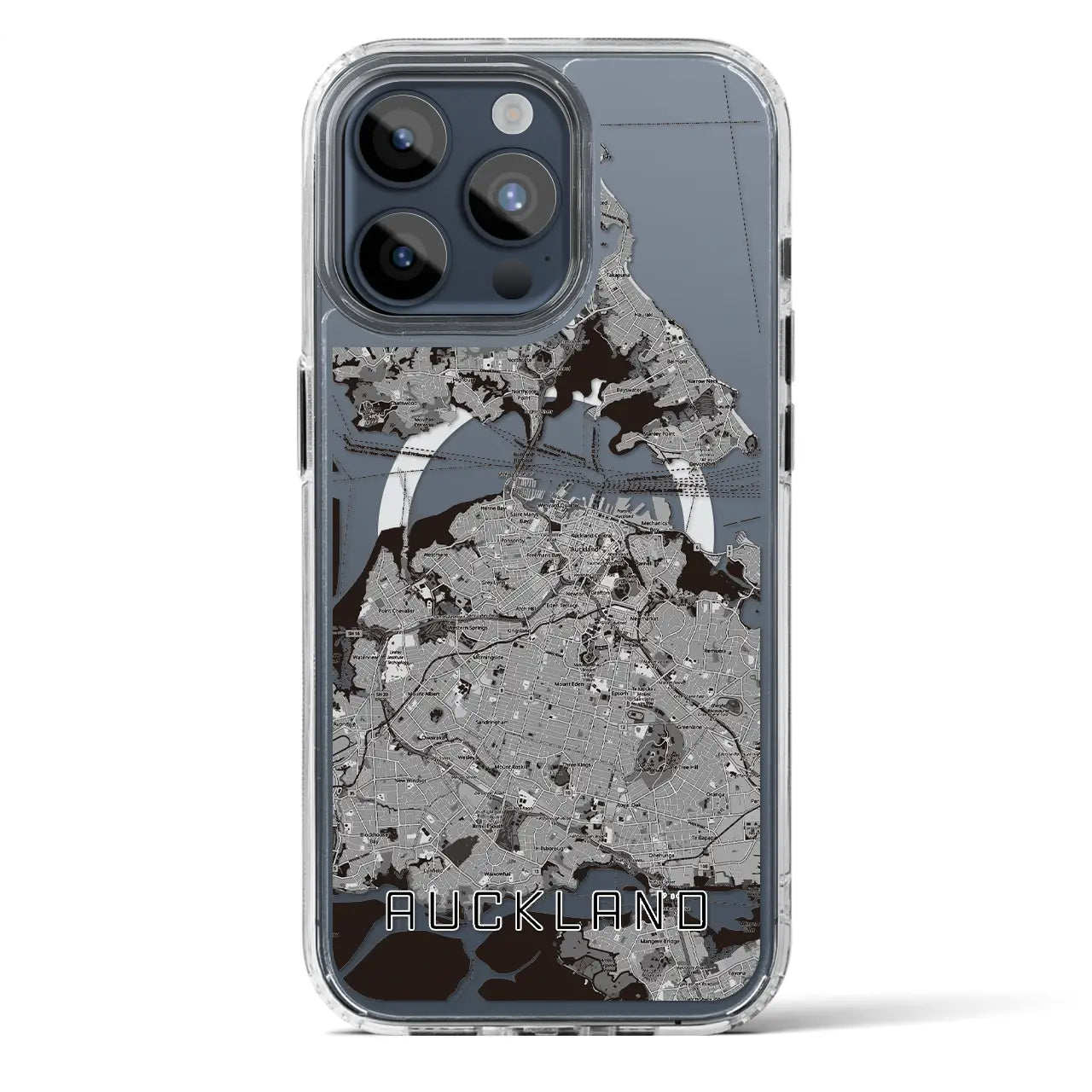 【オークランド(ニュージーランド)】地図柄iPhoneケース(MagSafeタイプ)