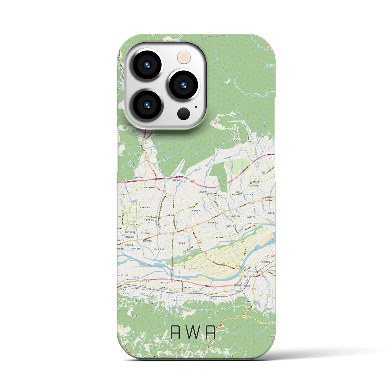 【阿波(徳島県)】地図柄iPhoneケース(バックカバータイプ)