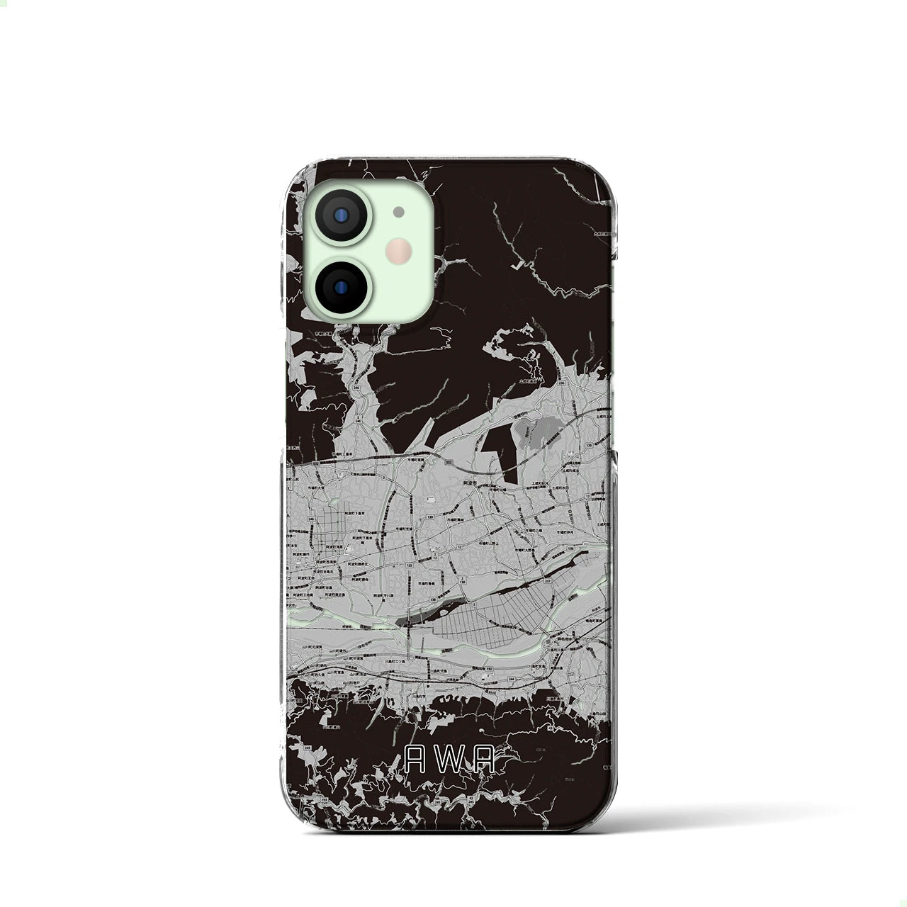 【阿波(徳島県)】地図柄iPhoneケース(クリアタイプ)