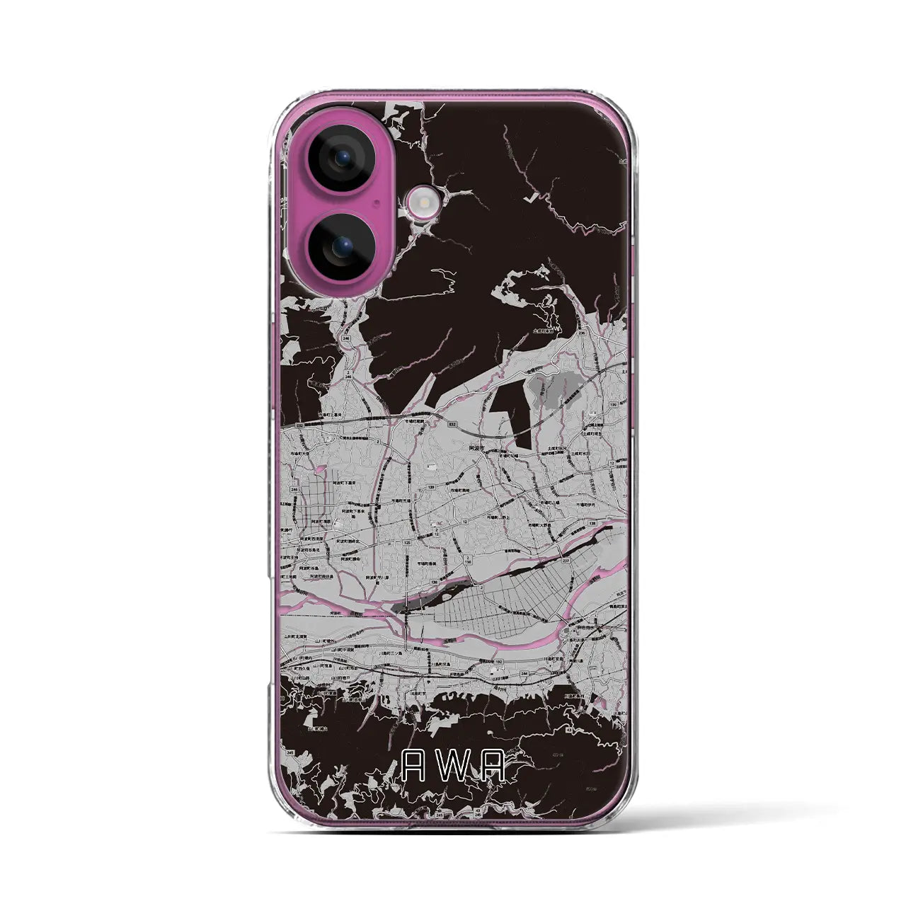 【阿波(徳島県)】地図柄iPhoneケース(クリアタイプ)