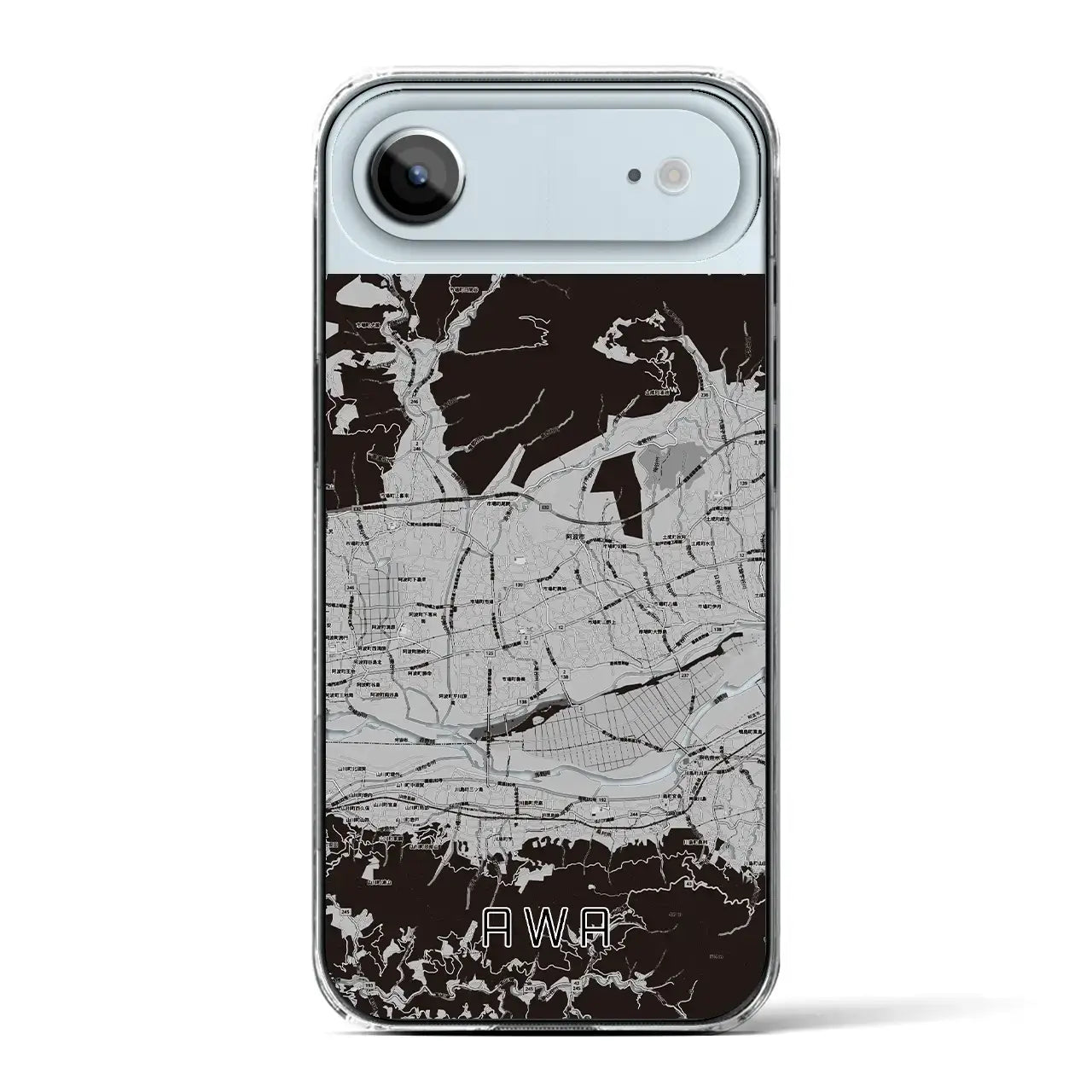 【阿波(徳島県)】地図柄iPhoneケース(クリアタイプ)