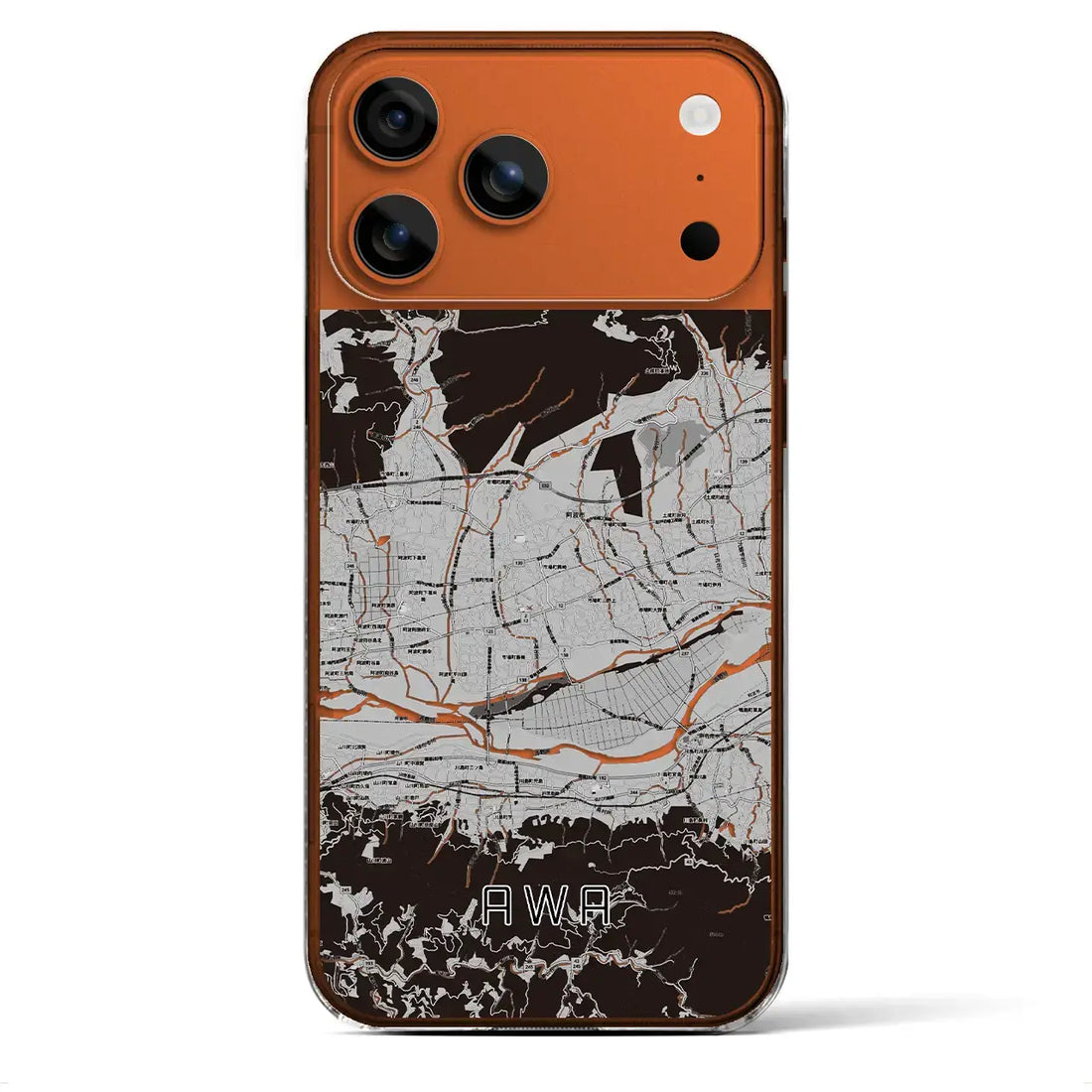 【阿波(徳島県)】地図柄iPhoneケース(クリアタイプ)