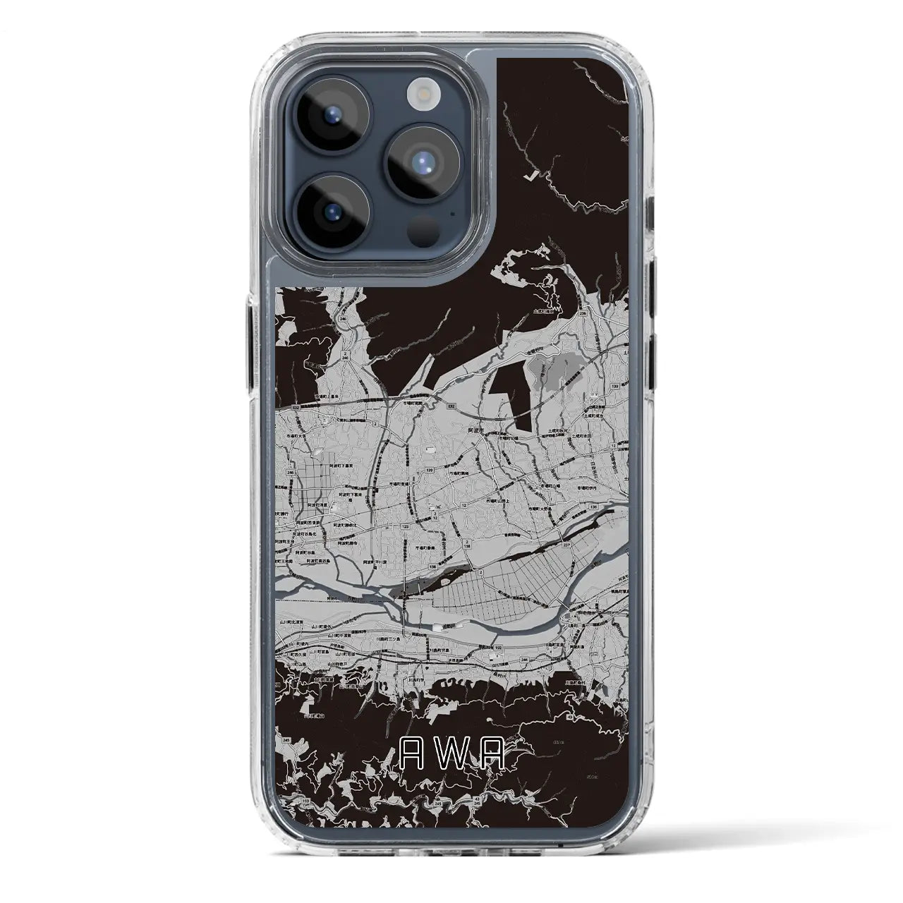 【阿波(徳島県)】地図柄iPhoneケース(MagSafeタイプ)
