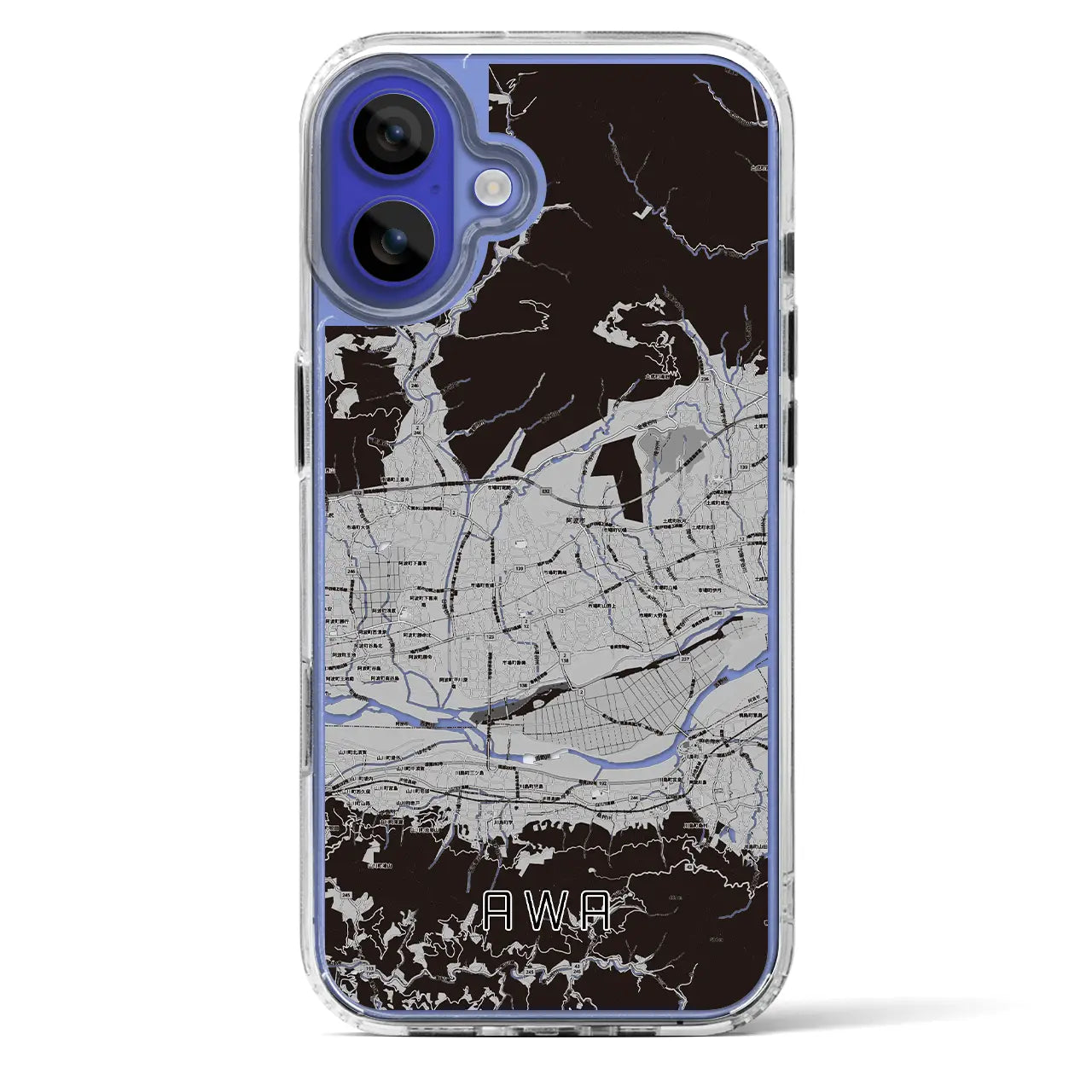 【阿波(徳島県)】地図柄iPhoneケース(MagSafeタイプ)