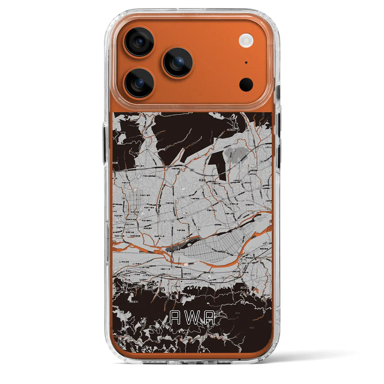 【阿波(徳島県)】地図柄iPhoneケース(MagSafeタイプ)