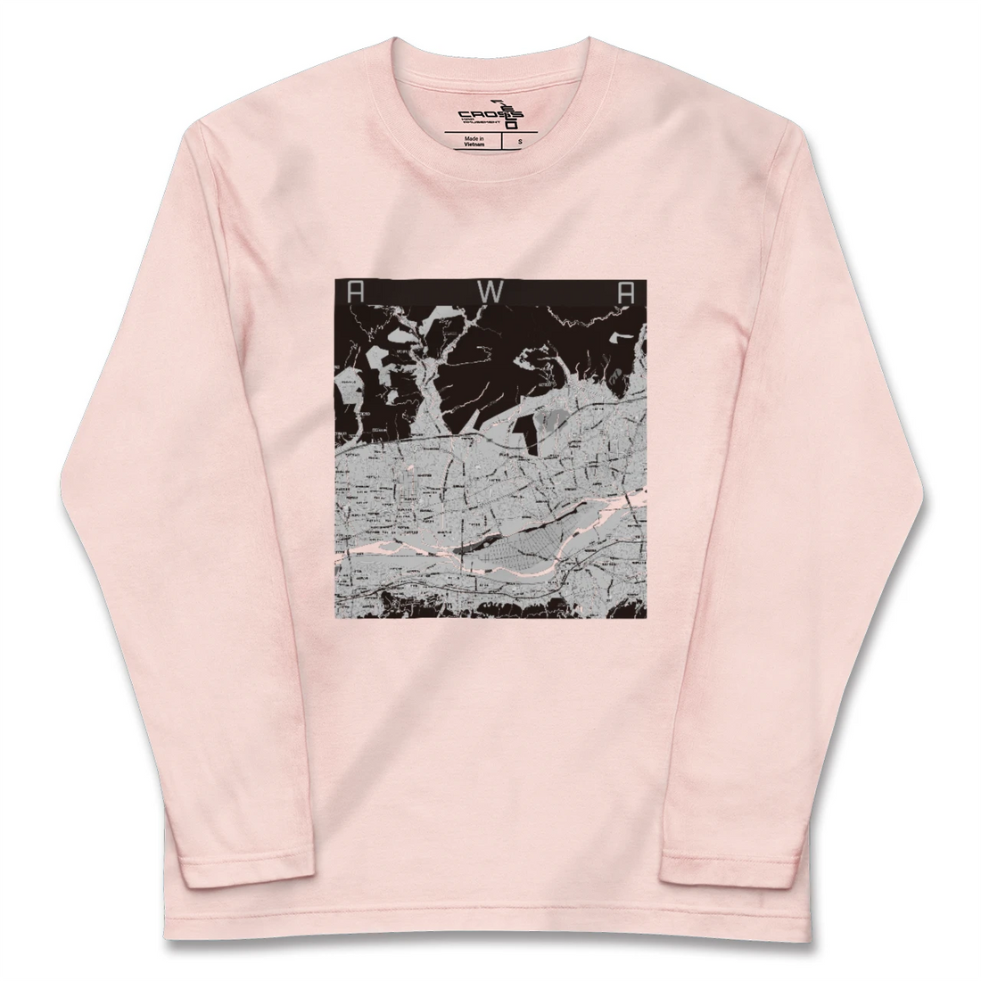 【阿波(徳島県)】地図柄ロングスリーブTシャツ
