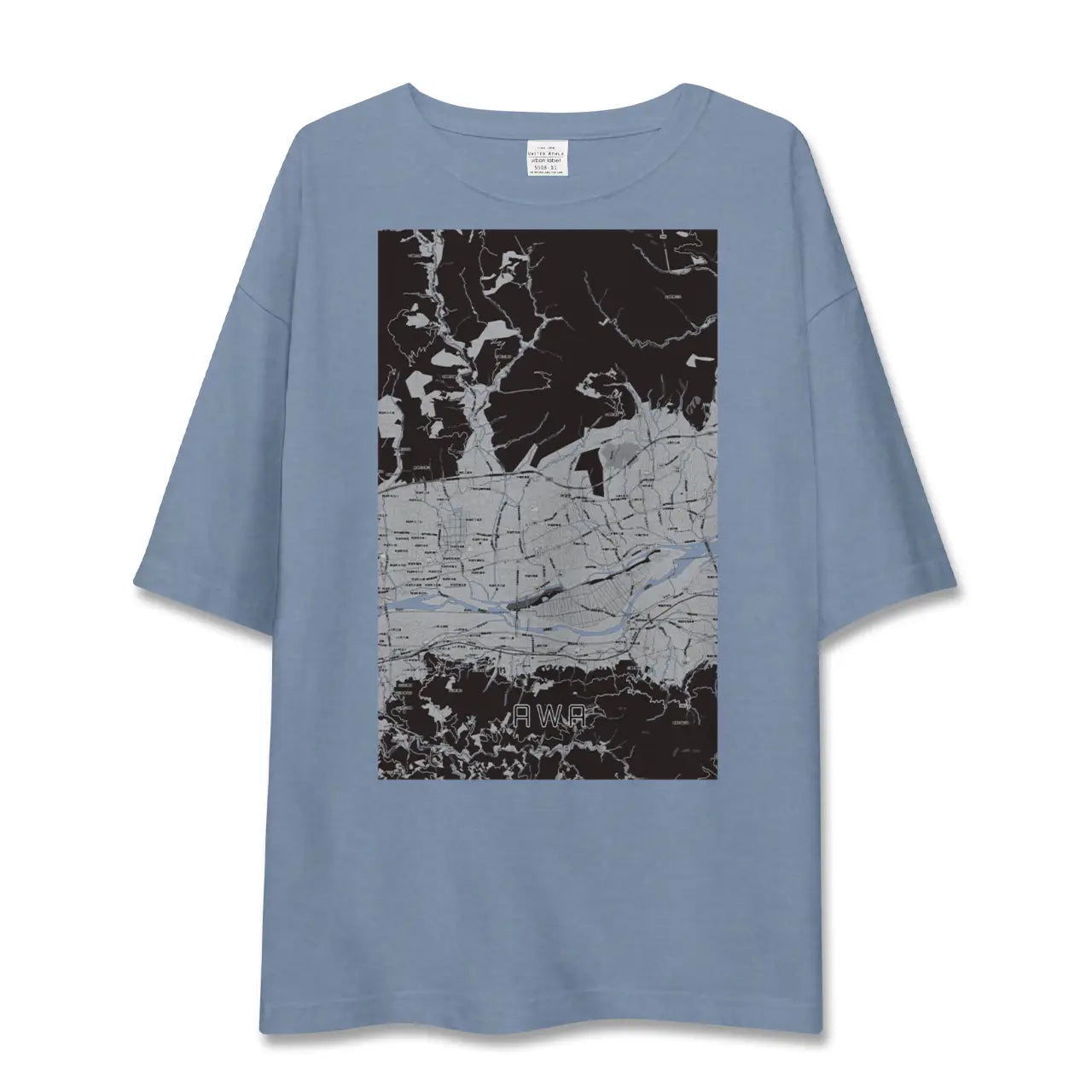 【阿波(徳島県)】地図柄ビッグシルエットTシャツ