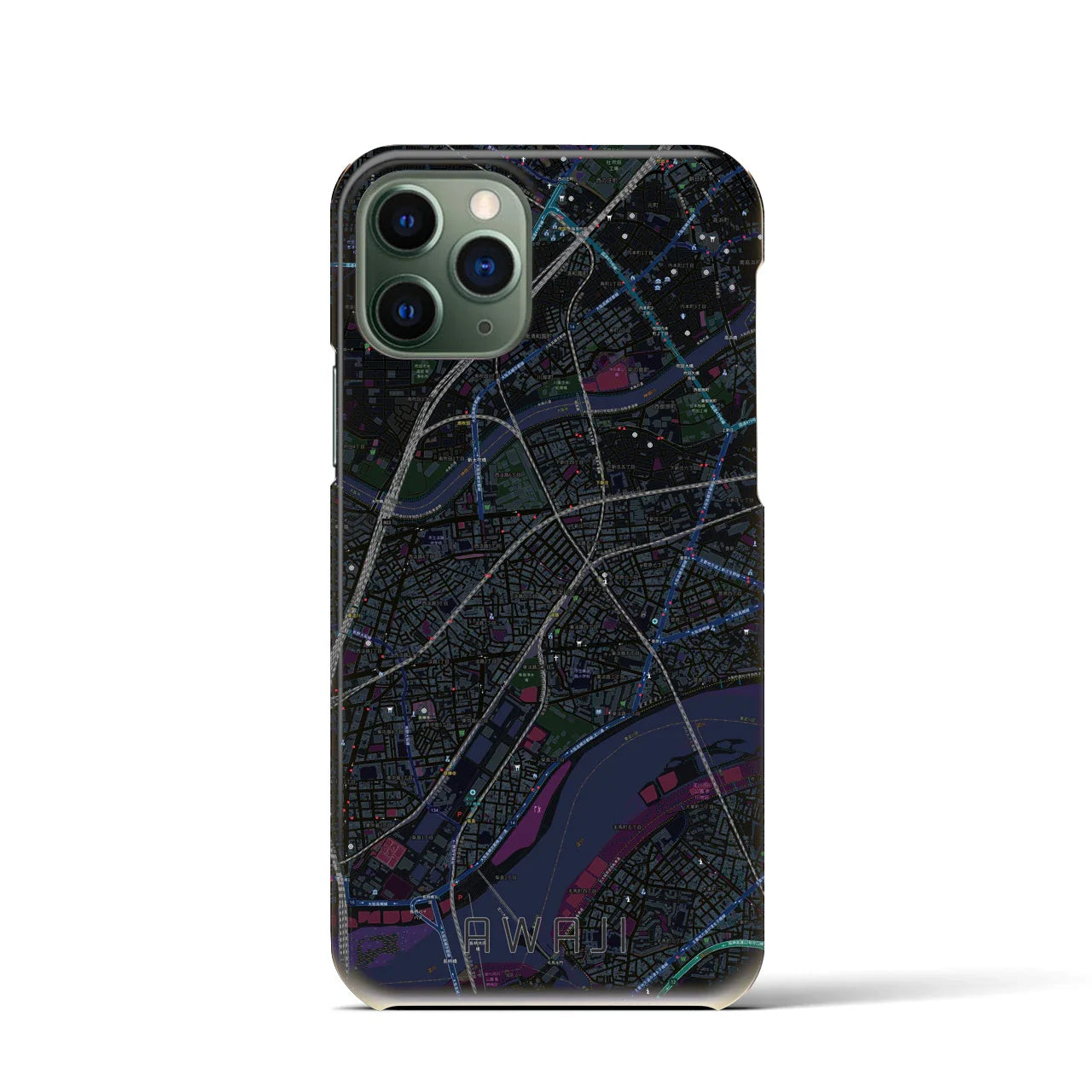 【淡路(大阪府)】地図柄iPhoneケース(バックカバータイプ)