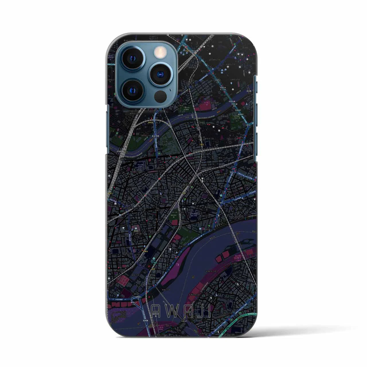 【淡路(大阪府)】地図柄iPhoneケース(バックカバータイプ)