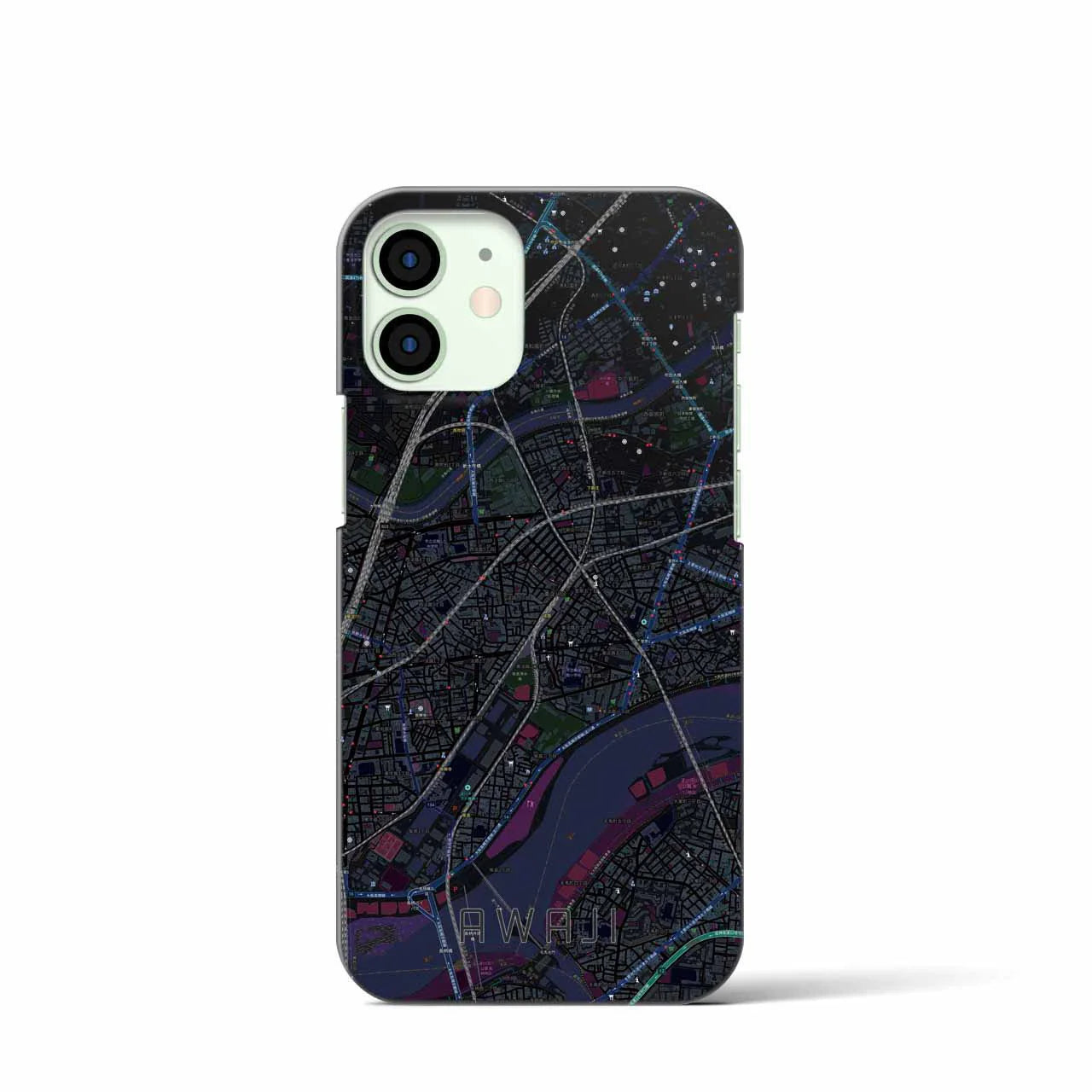 【淡路(大阪府)】地図柄iPhoneケース(バックカバータイプ)