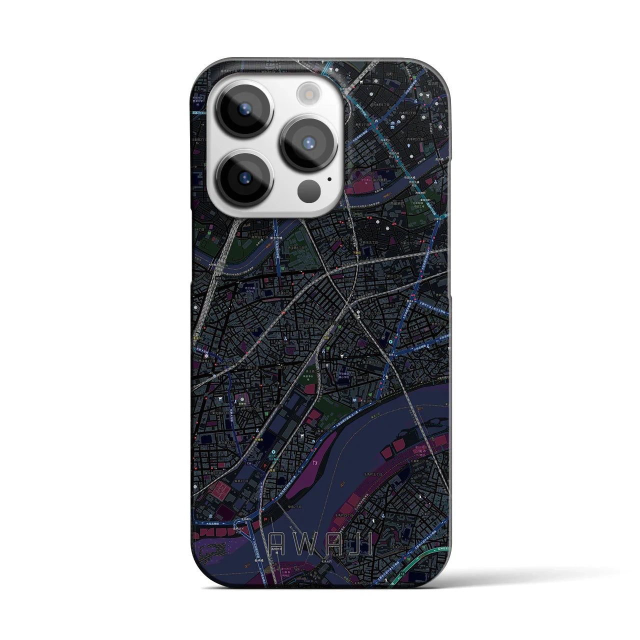 【淡路(大阪府)】地図柄iPhoneケース(バックカバータイプ)