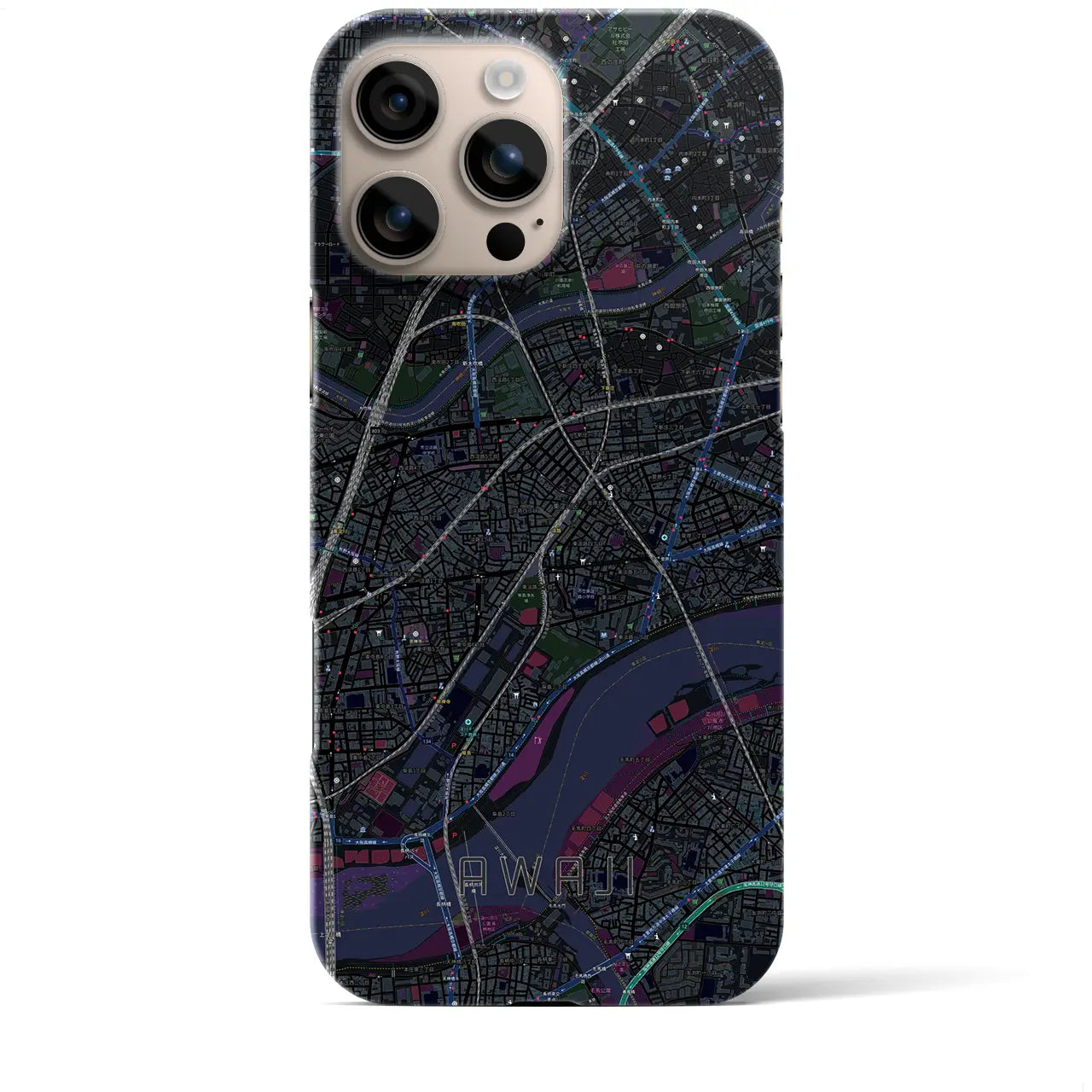 【淡路(大阪府)】地図柄iPhoneケース(バックカバータイプ)