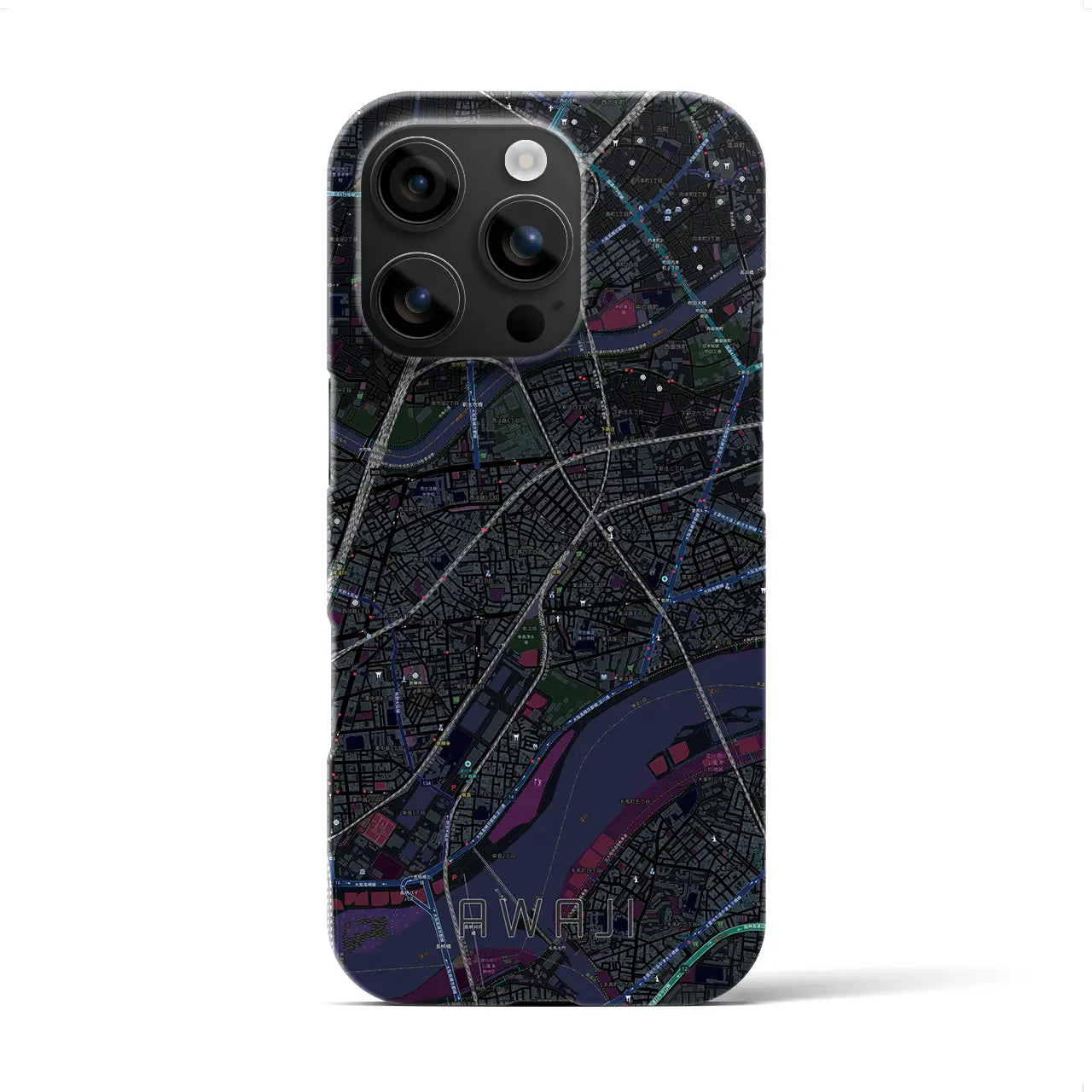 【淡路(大阪府)】地図柄iPhoneケース(バックカバータイプ)