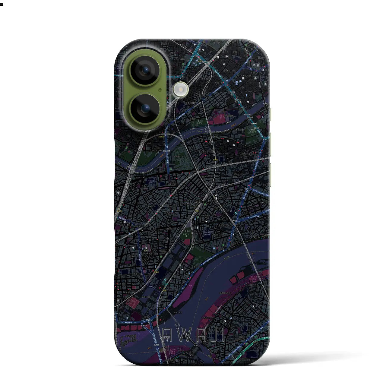 【淡路(大阪府)】地図柄iPhoneケース(バックカバータイプ)